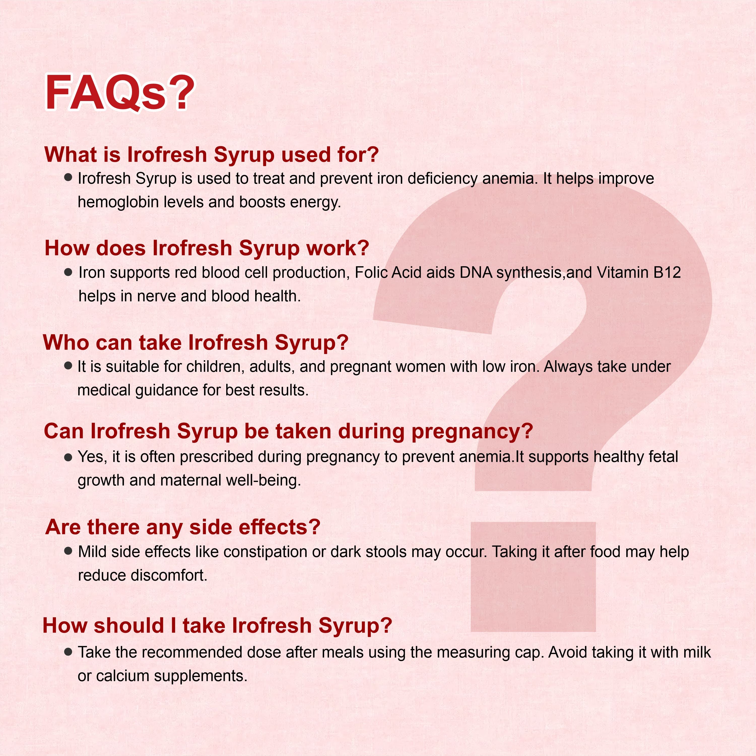 Irofresh Syrup 300ml – Best Iron Tonic with Folic Acid & Vitamin B12 for Anemia & Energy Support