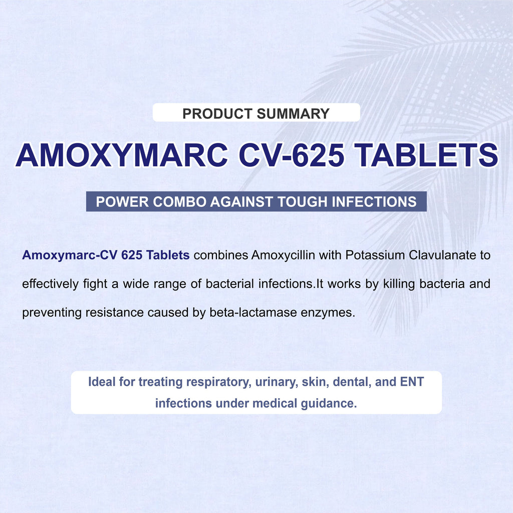 Amoxymarc CV Tablet – Powerful Antibiotic Combination for Faster Infection Relief(1Box)