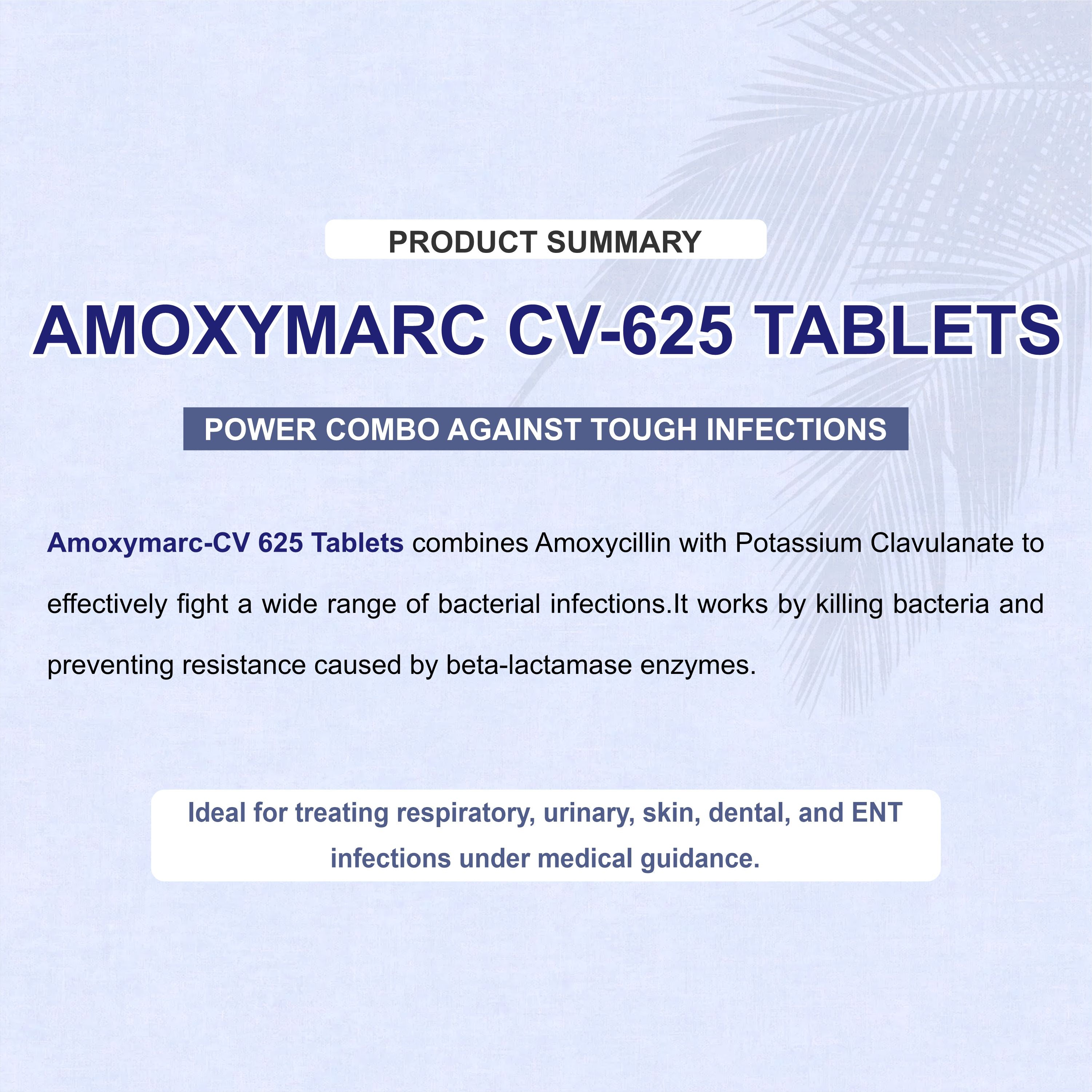 Amoxymarc CV Tablet – Powerful Antibiotic Combination for Faster Infection Relief(1Box)