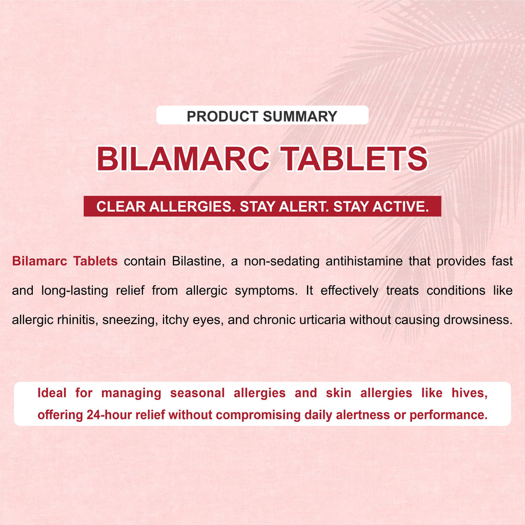 Marc Bilamarc Tablets – Fast & Non-Drowsy Allergy Relief with Bilastine