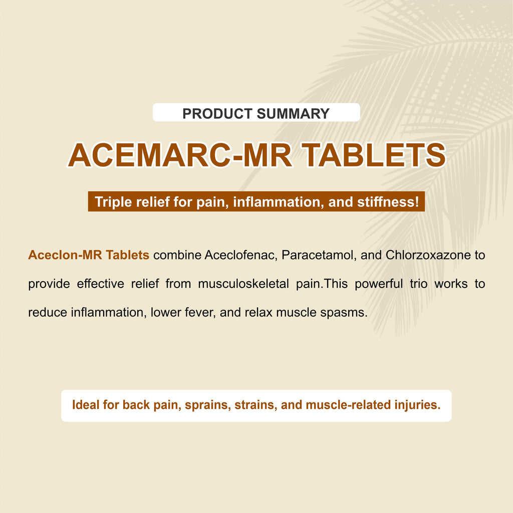 Acemarc MR Tablets – Fast Relief from Pain, Swelling & Muscle Spasms (1 Box)