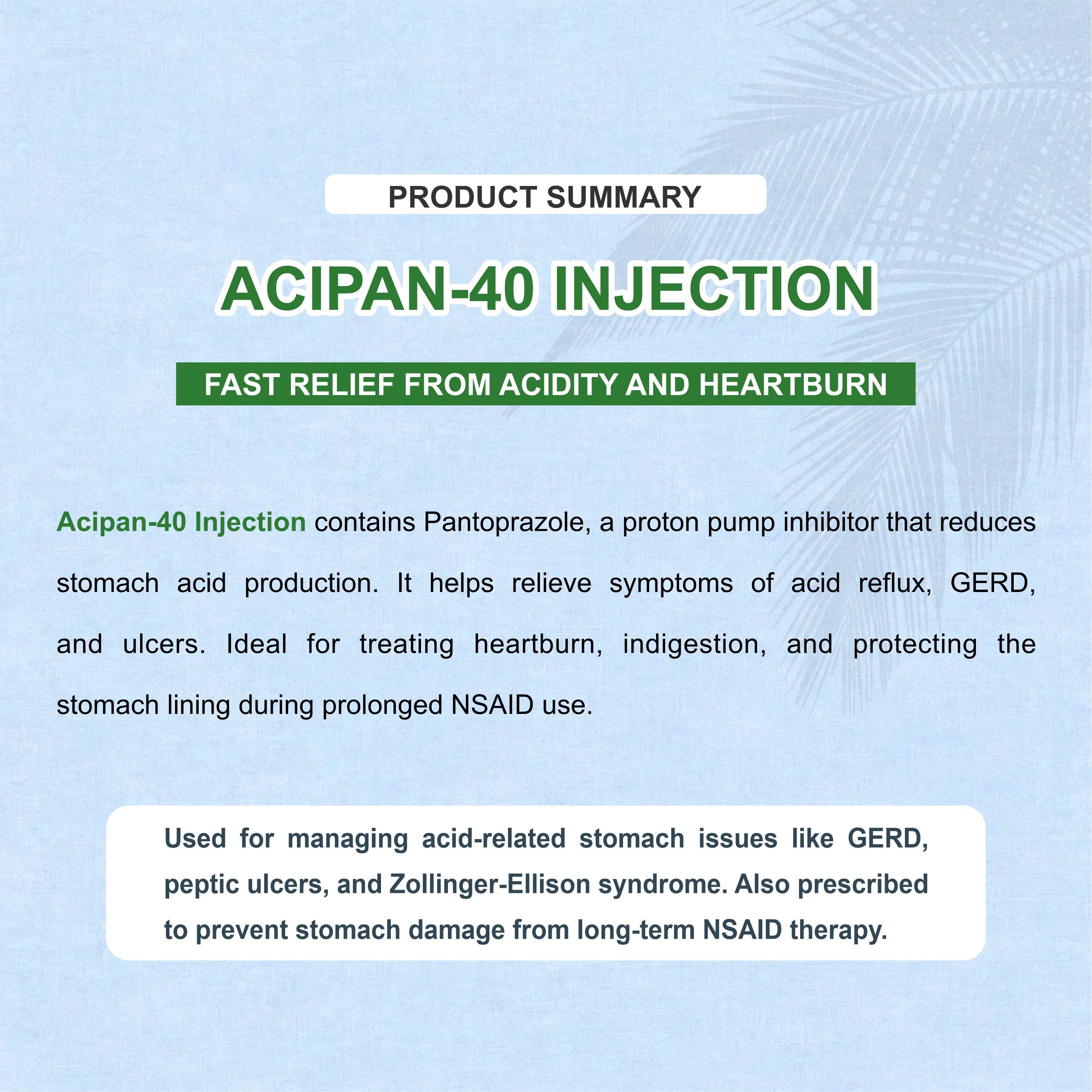 Marc Acipan 40 Injection – Fast Relief from Acidity & Gastric Disorders