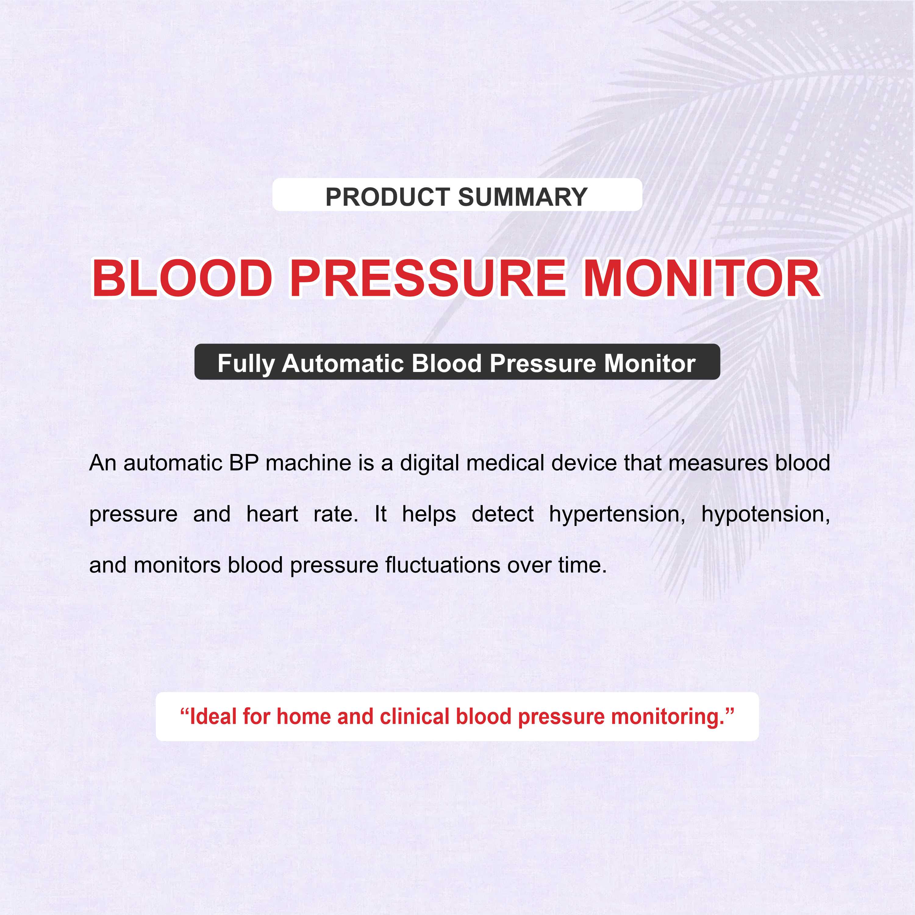 Digital Blood Pressure Machine – Digital BP Monitor for Home Use