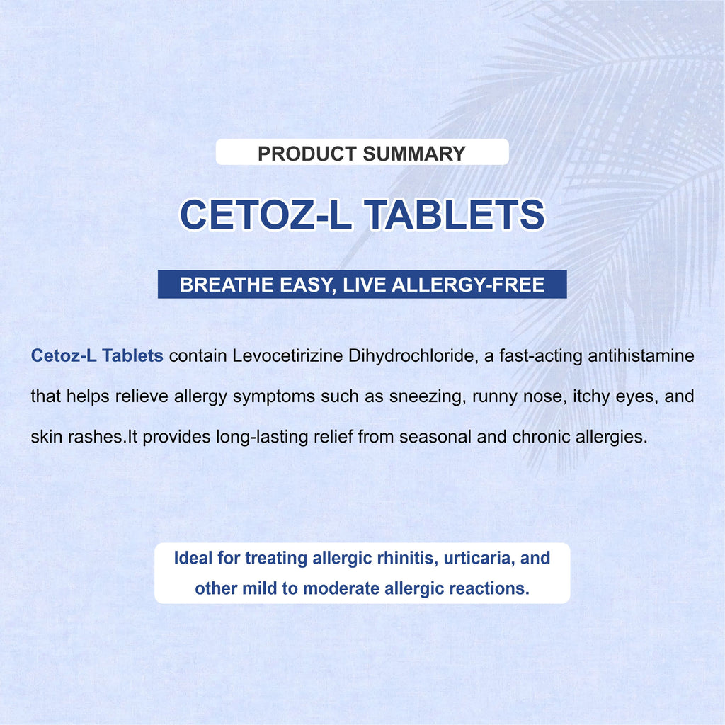 Cetoz L Tablet – Fast & Effective Allergy Relief
