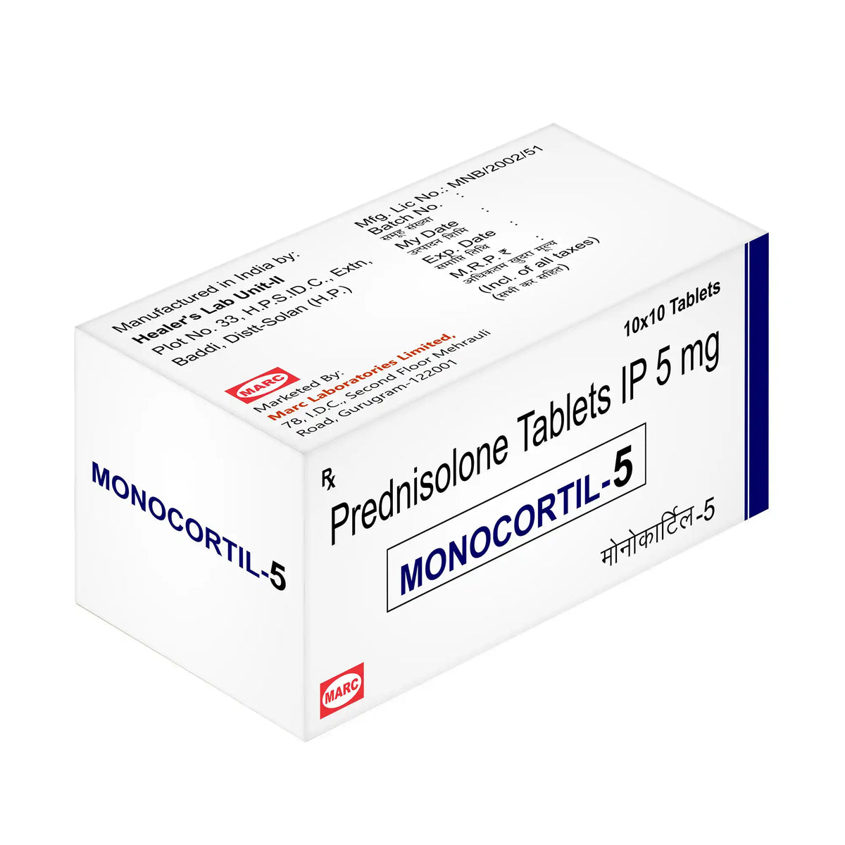 Monocortil-Prednisolone 5mg Tablet: Helps Reduce swelling, Inflammation, Allergic Reactions, autoimmune diseases, asthma flare-ups, inflammatory bowel diseases, and various skin conditions