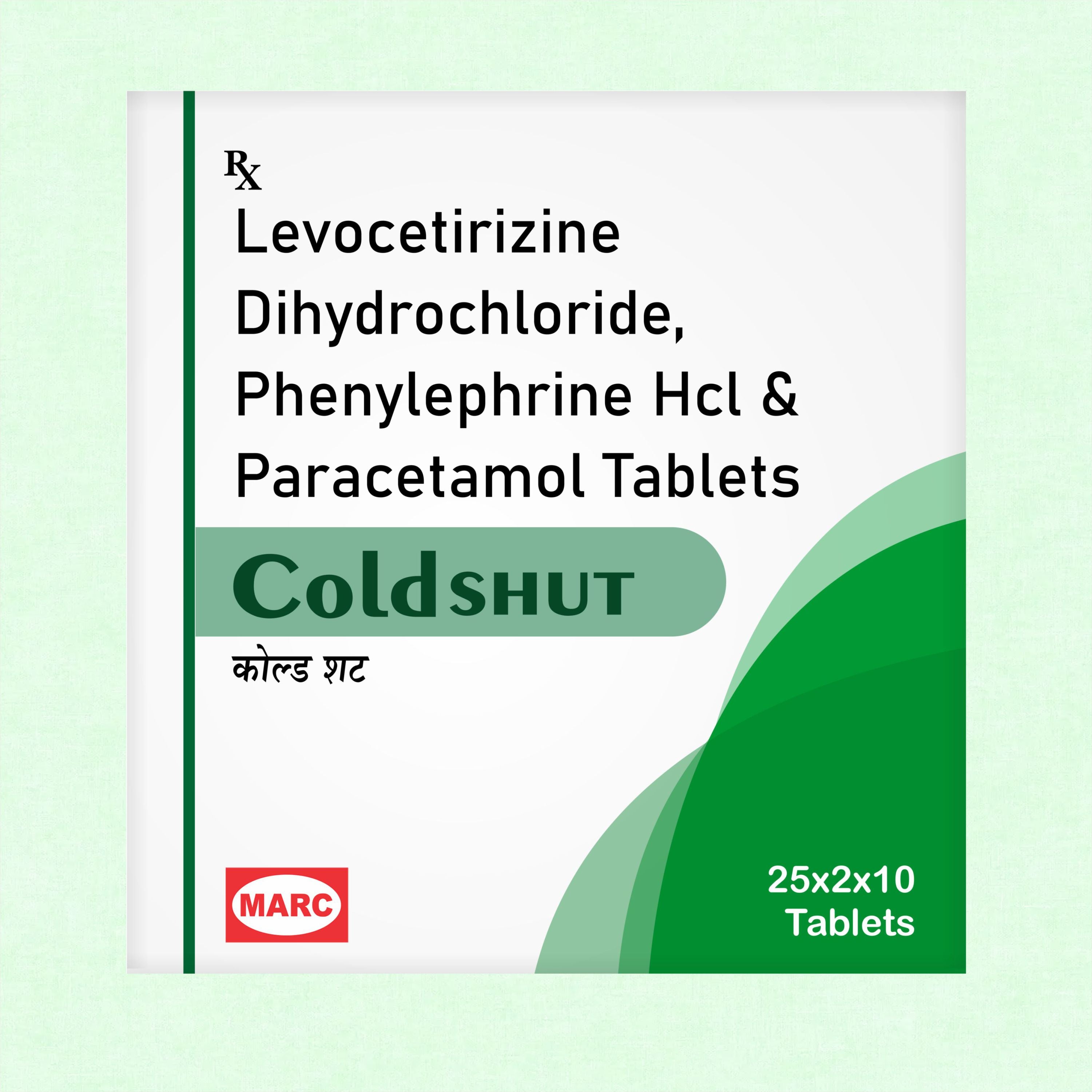 Marc Coldshut Tablets – Triple-Action Relief for Cold, Fever & Nasal Congestion