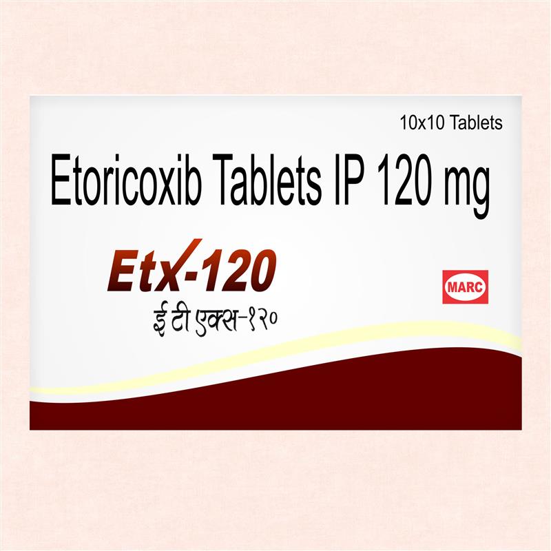 Etx Tablet (Etoricoxib 120 mg) – Strong Relief from Pain & Inflammation ( Pack of 2 Strip)