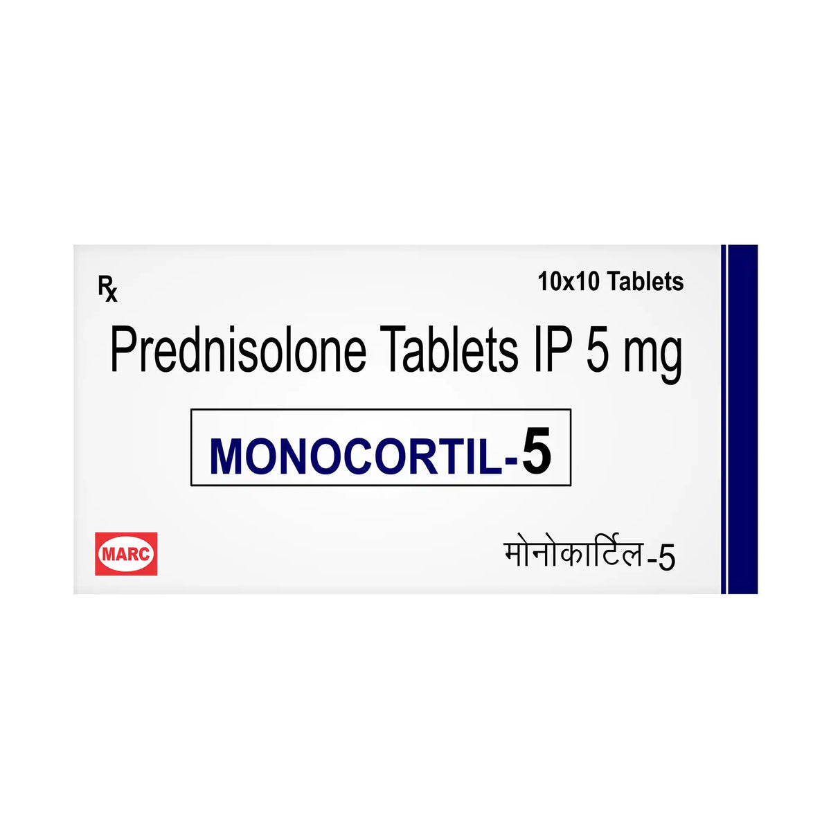Monocortil-Prednisolone 5mg Tablet: Helps Reduce swelling, Inflammation, Allergic Reactions, autoimmune diseases, asthma flare-ups, inflammatory bowel diseases, and various skin conditions