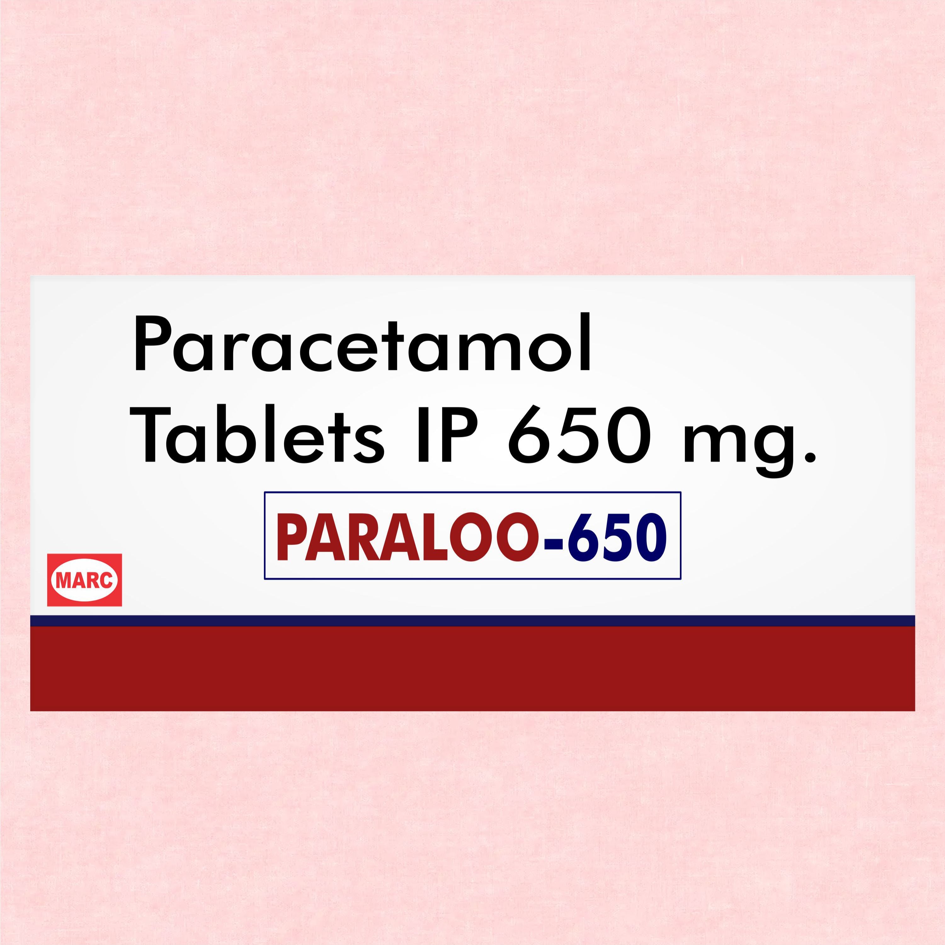 Paraloo-650 Paracetamol 650mg Tablet – Stronger Fever & Pain Relief for Adults