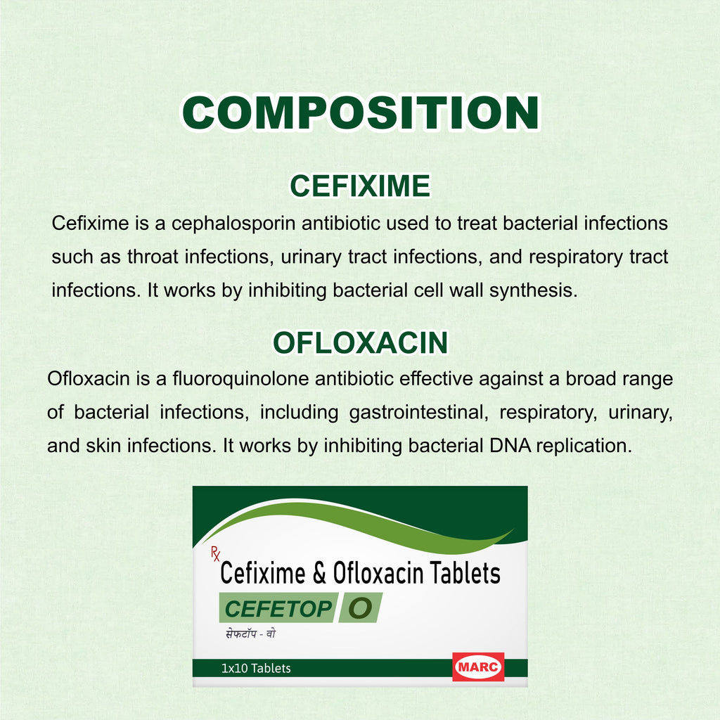 Cefetop O Tablet – Dual-Action Antibiotic for Fast Infection Relief(1 Box)