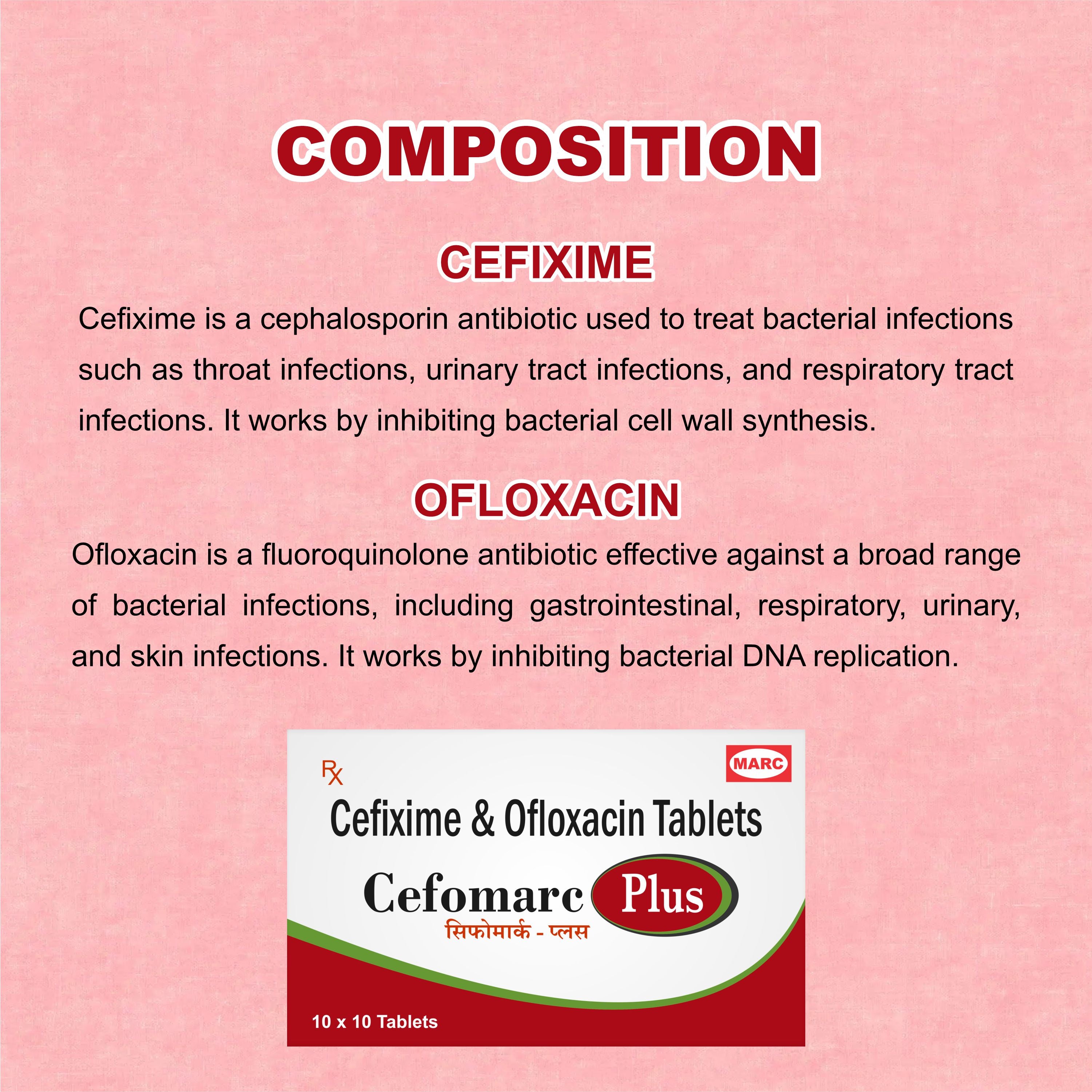 Cefomarc Plus Cefpodoxime & Clavulanate Tablet – Broad-Spectrum Antibiotic for Skin, UTI & Respiratory Infections