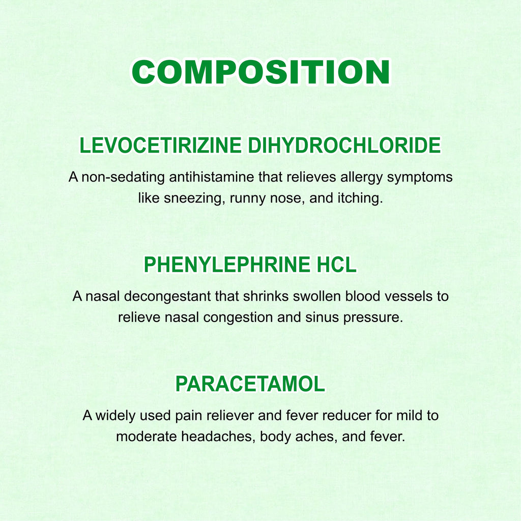 Marc Coldshut Tablets – Triple-Action Relief for Cold, Fever & Nasal Congestion