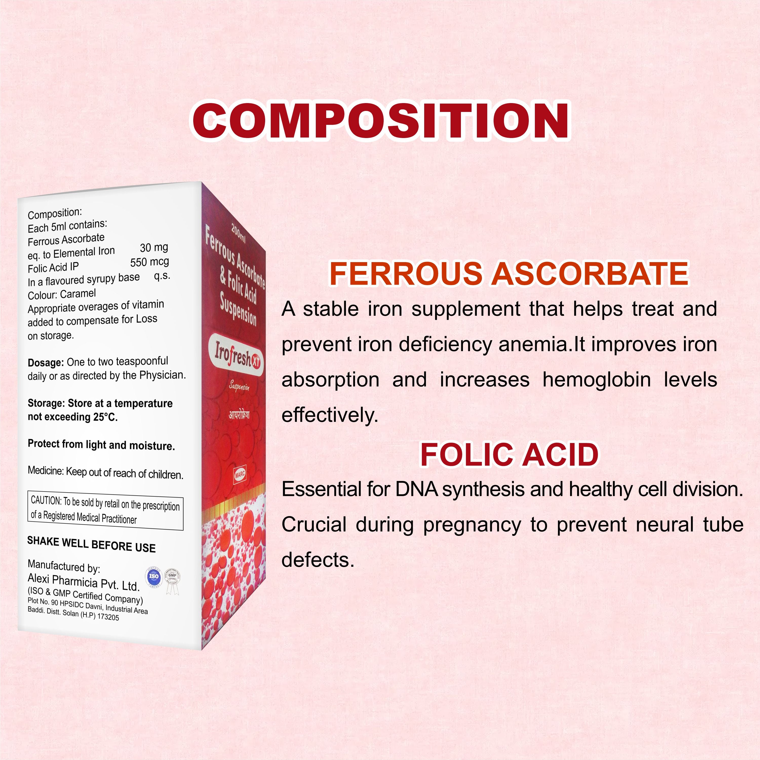 Irofresh XT Syrup – Comprehensive Iron & Folic Acid Supplement for All Ages