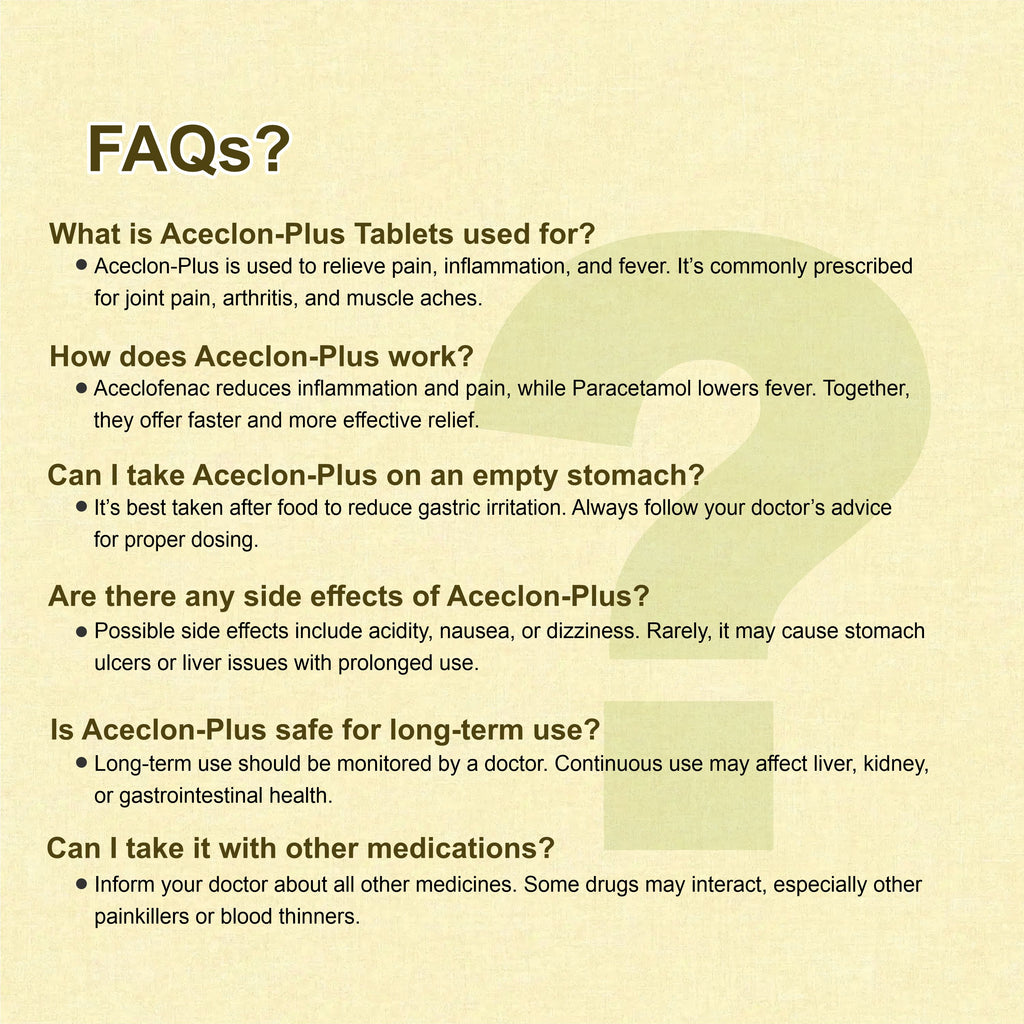 Marc Aceclon Plus Tablet – Dual-Action Pain Relief for Inflammation, Swelling & Fever