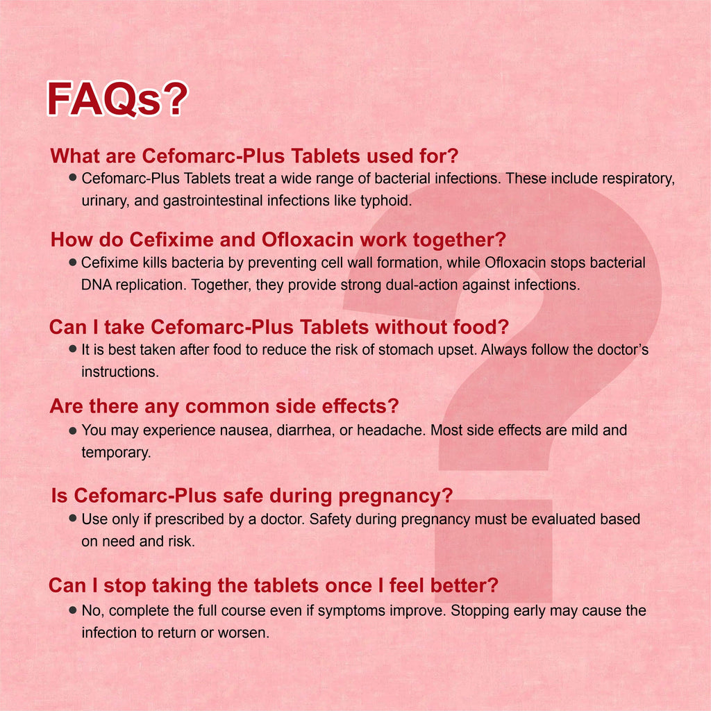 Cefomarc Plus Cefpodoxime & Clavulanate Tablet – Broad-Spectrum Antibiotic for Skin, UTI & Respiratory Infections