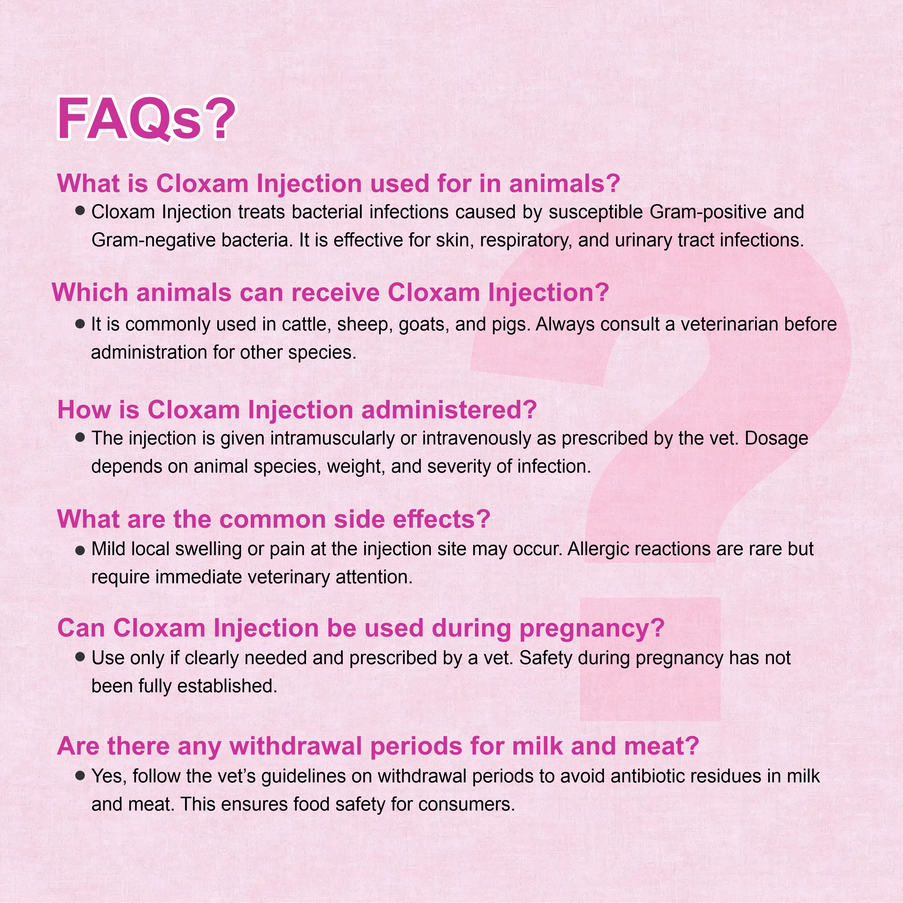 Cloxam Injection 4.5Gm – Fast-Acting Injectable Antibiotic for Livestock Health (Pack of 2)