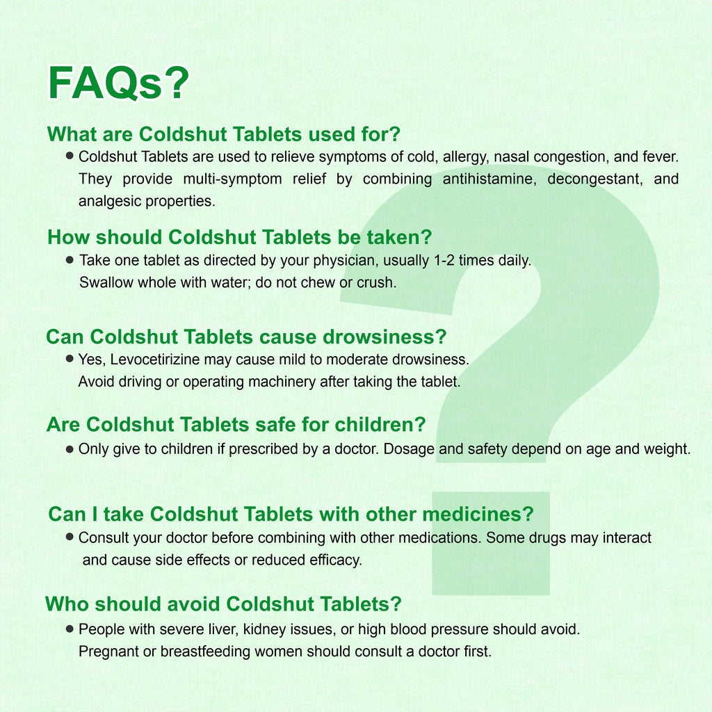 Marc Coldshut Tablets – Triple-Action Relief for Cold, Fever & Nasal Congestion