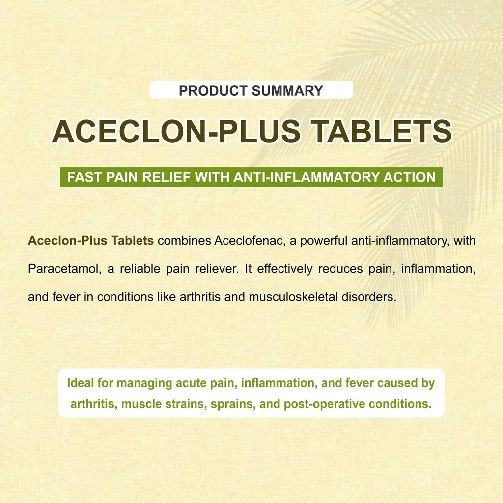 Marc Aceclon Plus Tablet – Dual-Action Pain Relief for Inflammation, Swelling & Fever