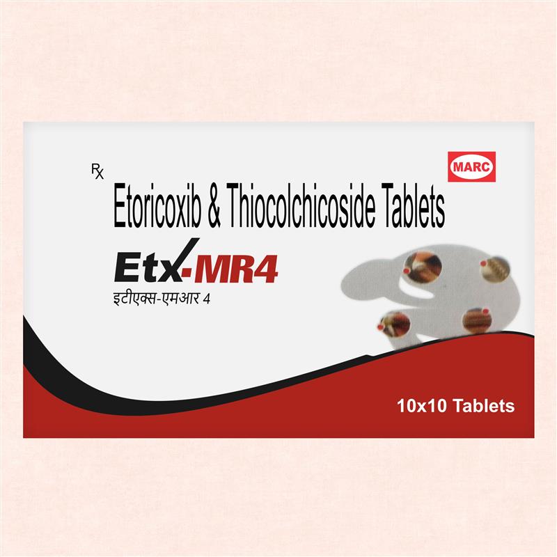 Etx M4 Tablet – Dual Action Pain Relief & Muscle Relaxant for Joint, Back, and Muscle Spasms