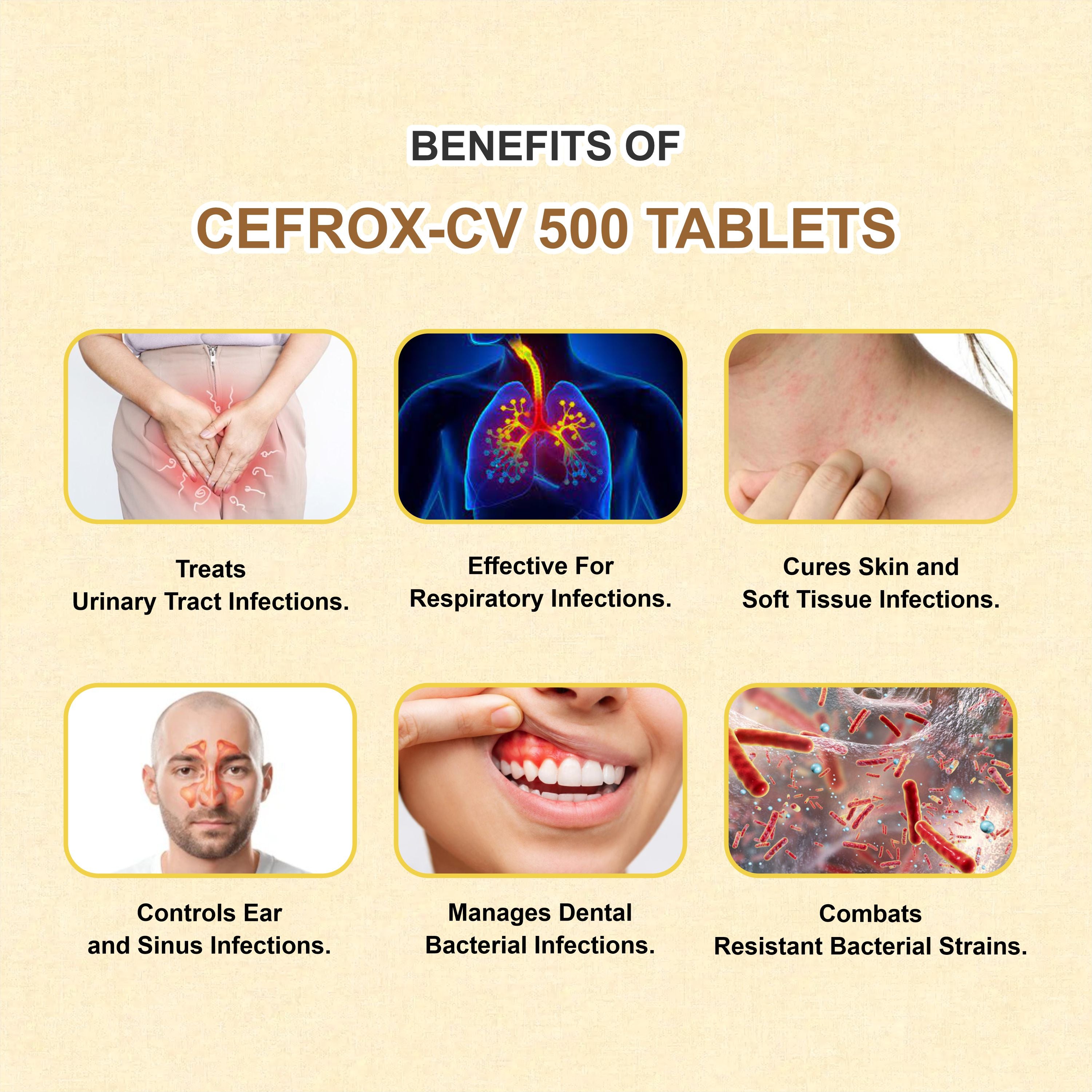 Cefrox CV 500 Cefuroxime & Clavulanate 500mg Tablet – Resistant Bacterial Infection Treatment