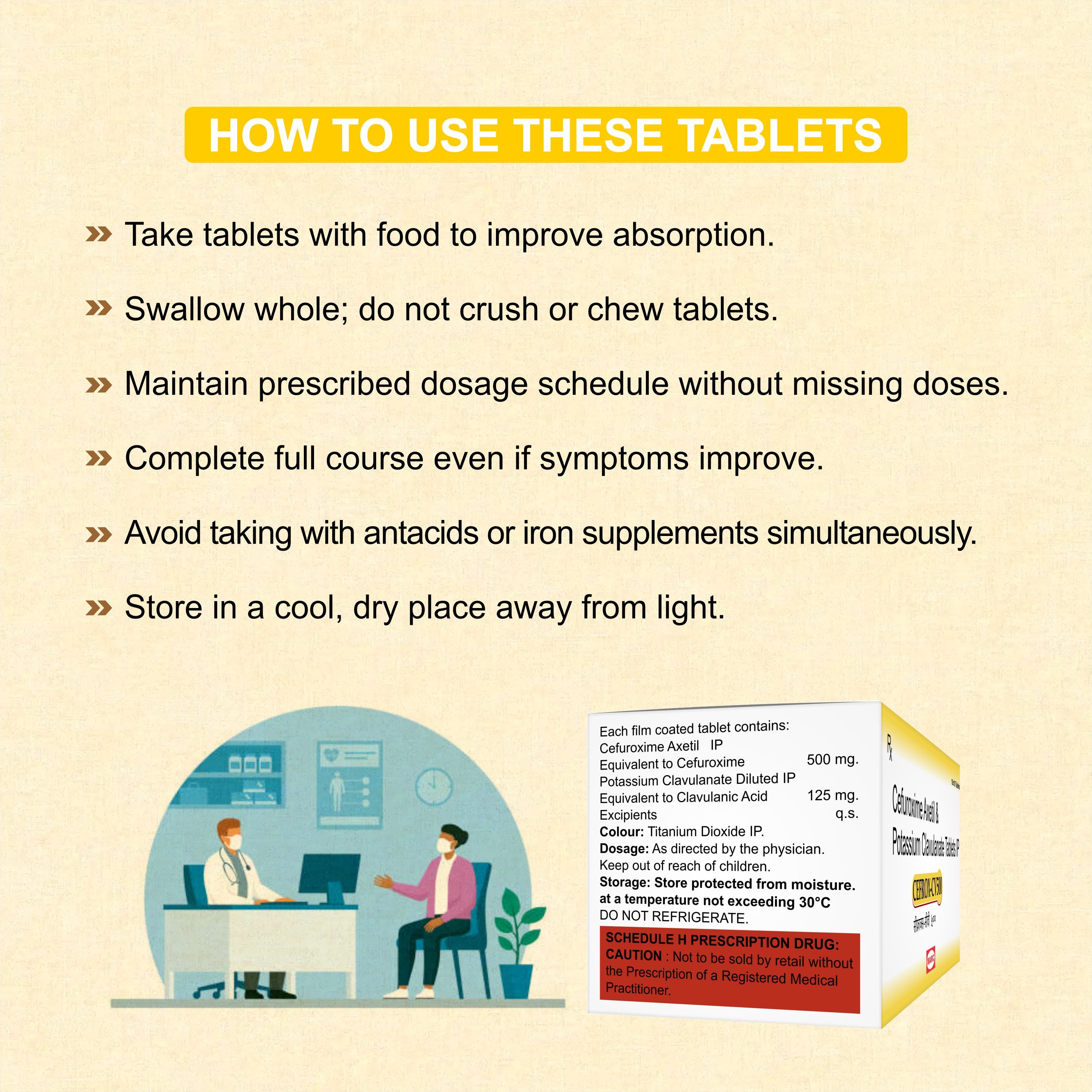 Cefrox CV 500 Cefuroxime & Clavulanate 500mg Tablet – Resistant Bacterial Infection Treatment