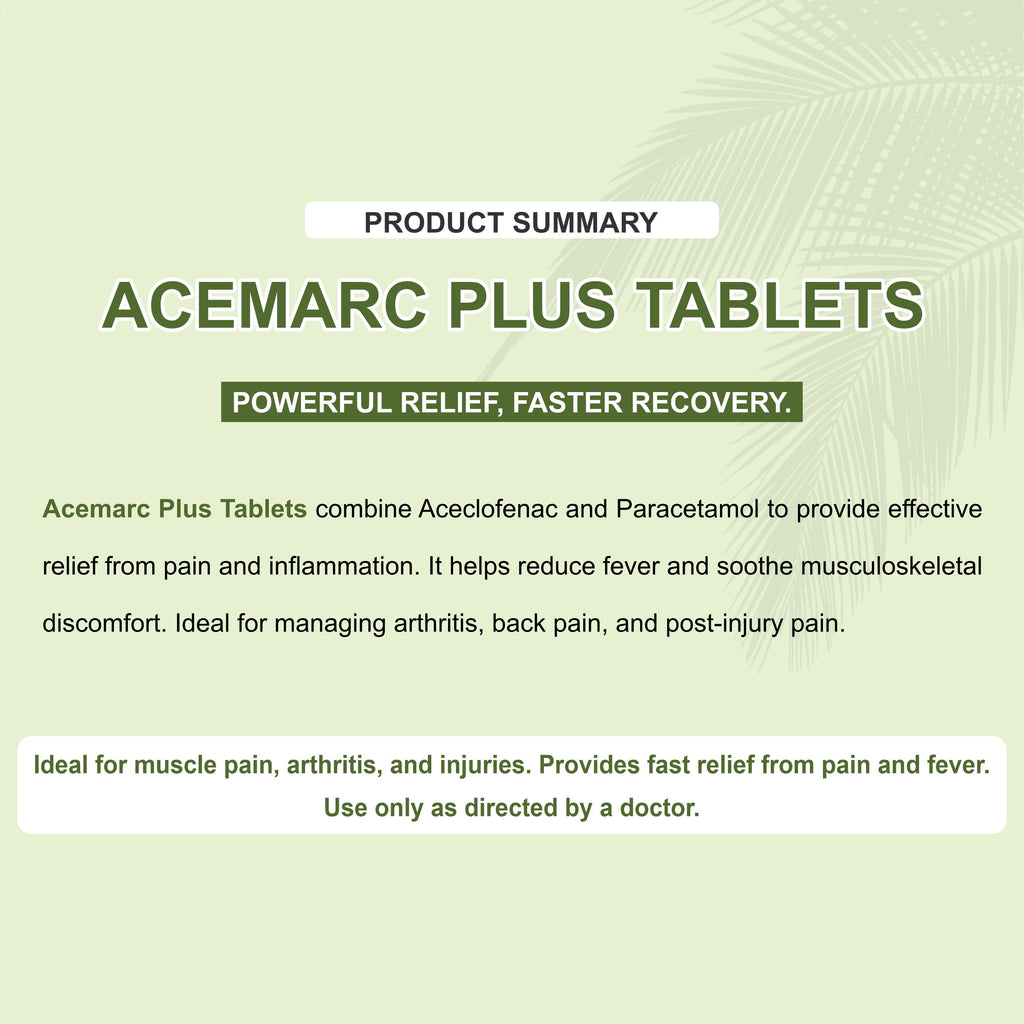 Acemarc Plus – Fast-Acting Relief for Pain, Fever, and Inflammation (1Box)