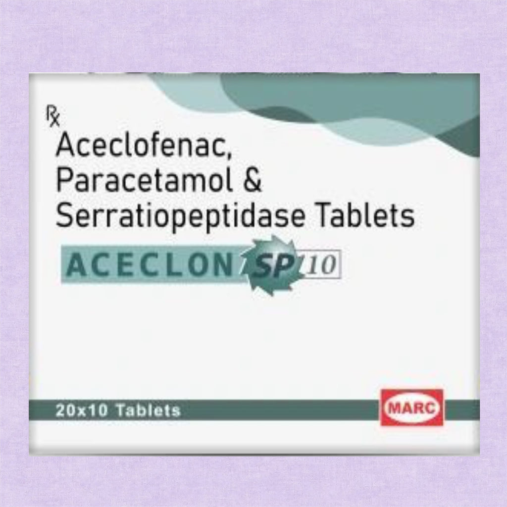 Marc Aceclon SP 10 Tablets – Triple Action Relief for Pain, Swelling & Inflammation