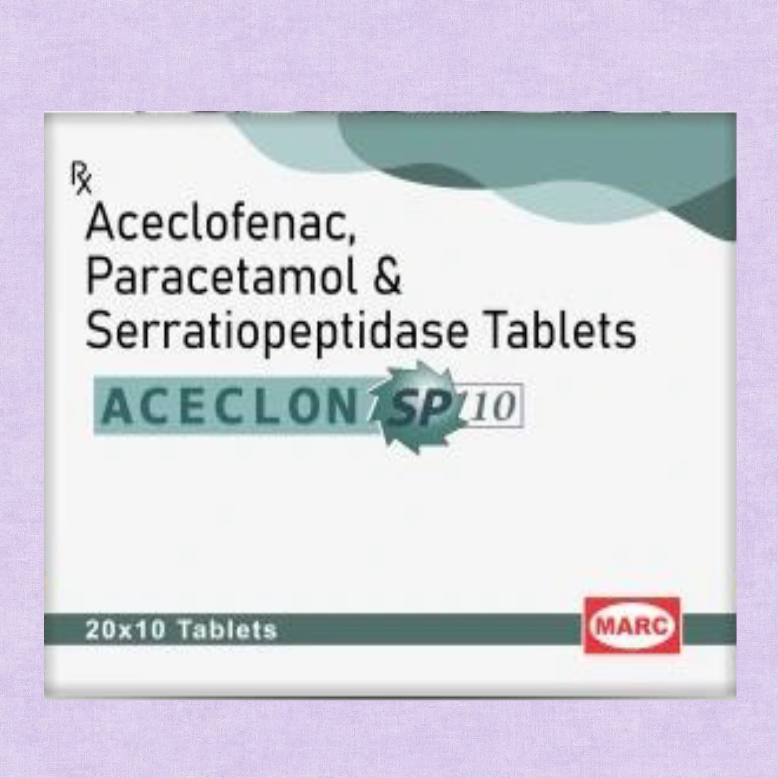 Marc Aceclon SP 10 Tablets – Triple Action Relief for Pain, Swelling & Inflammation