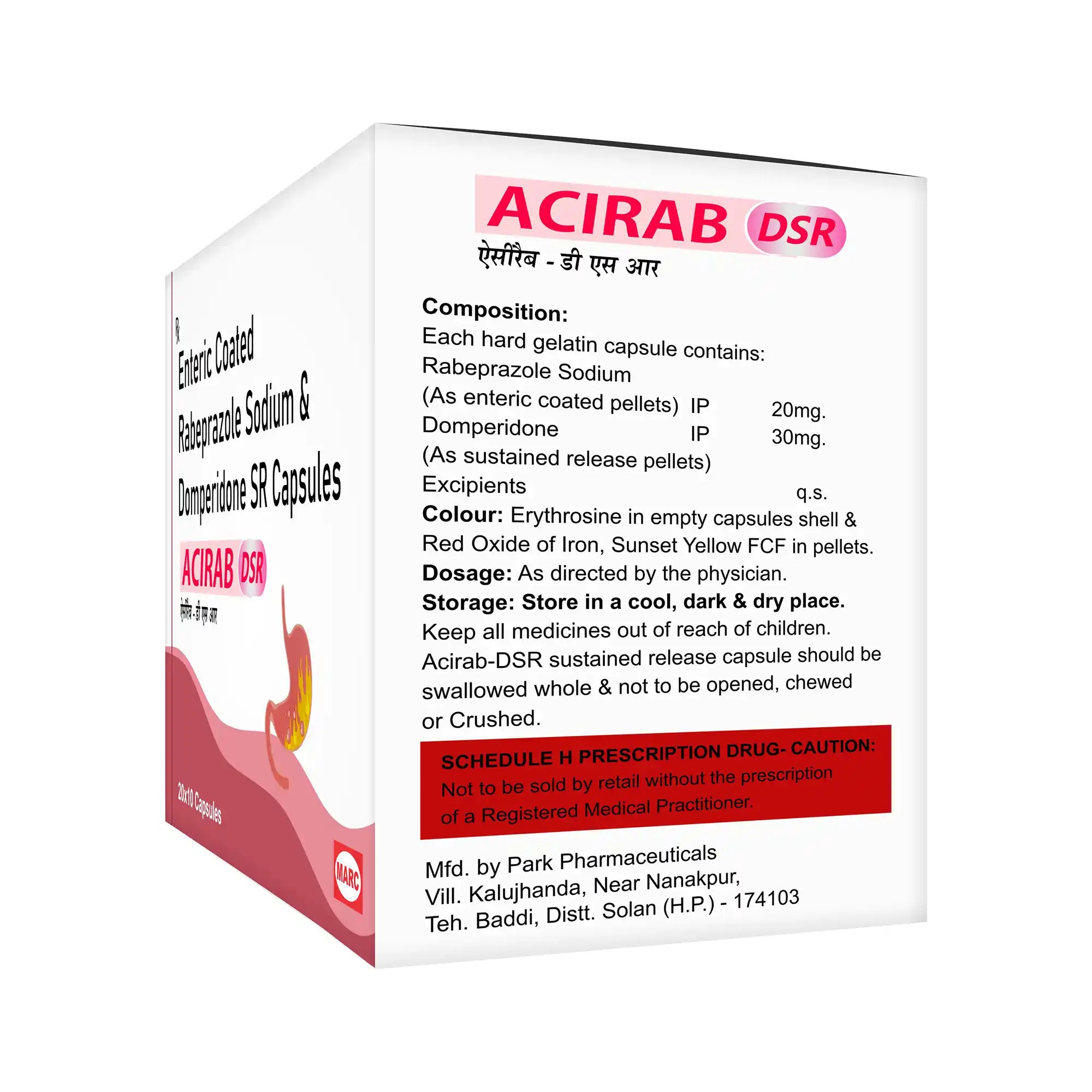 Acirab DSR Rabeprazole & Domperidone Capsule – Acid Reflux, Nausea & Slow Digestion Relief