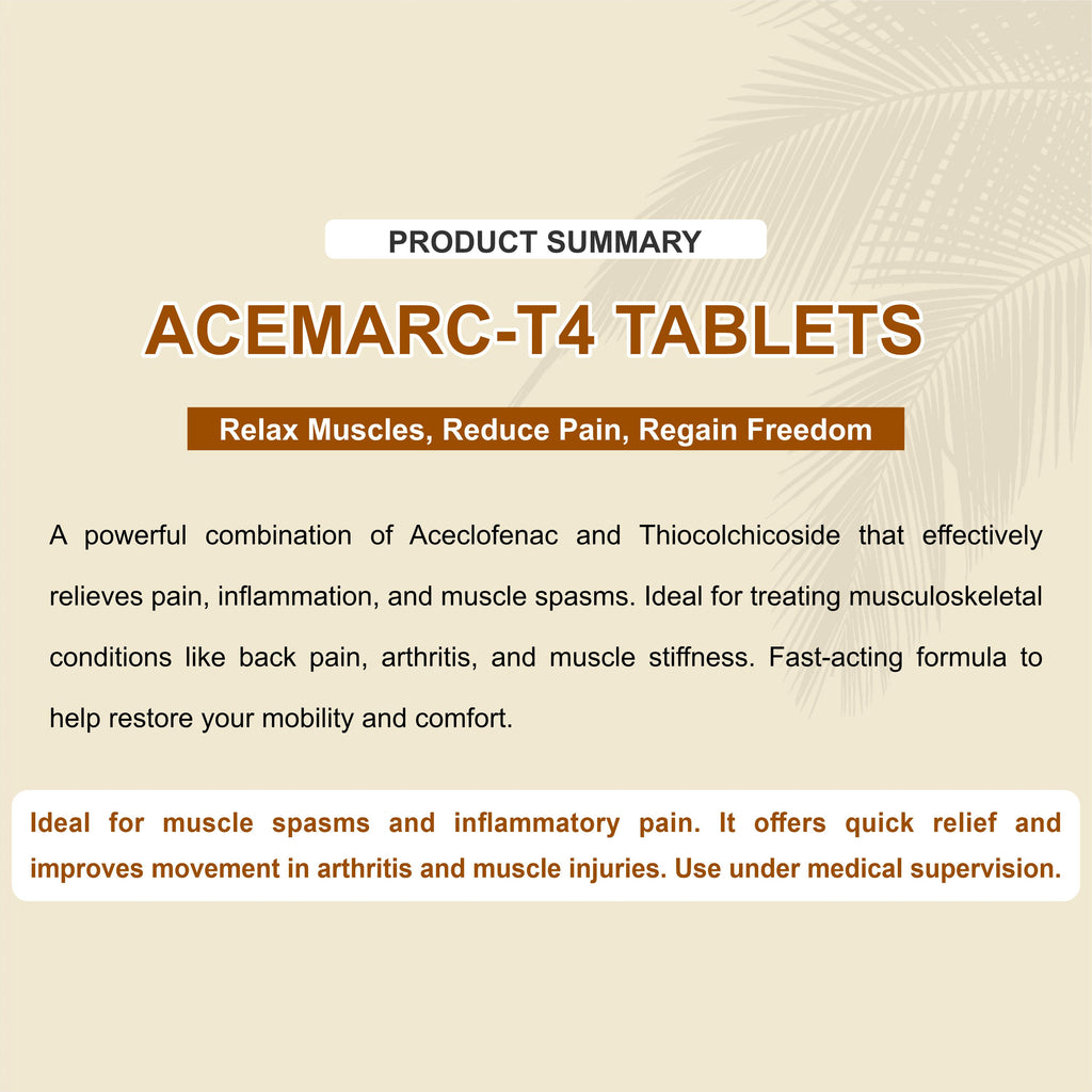 Acemarc T4 – Dual-Action Relief from Muscle Pain & Inflammation (1 Box )