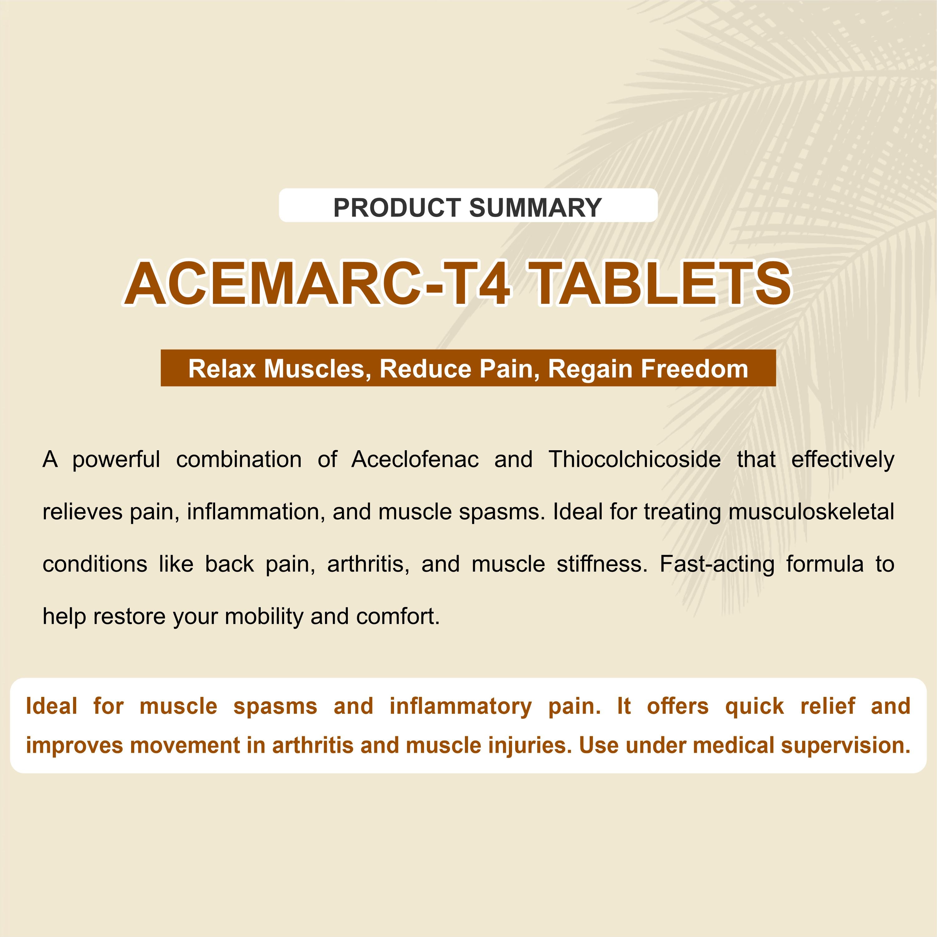 Acemarc T4 – Dual-Action Relief from Muscle Pain & Inflammation (1 Box )