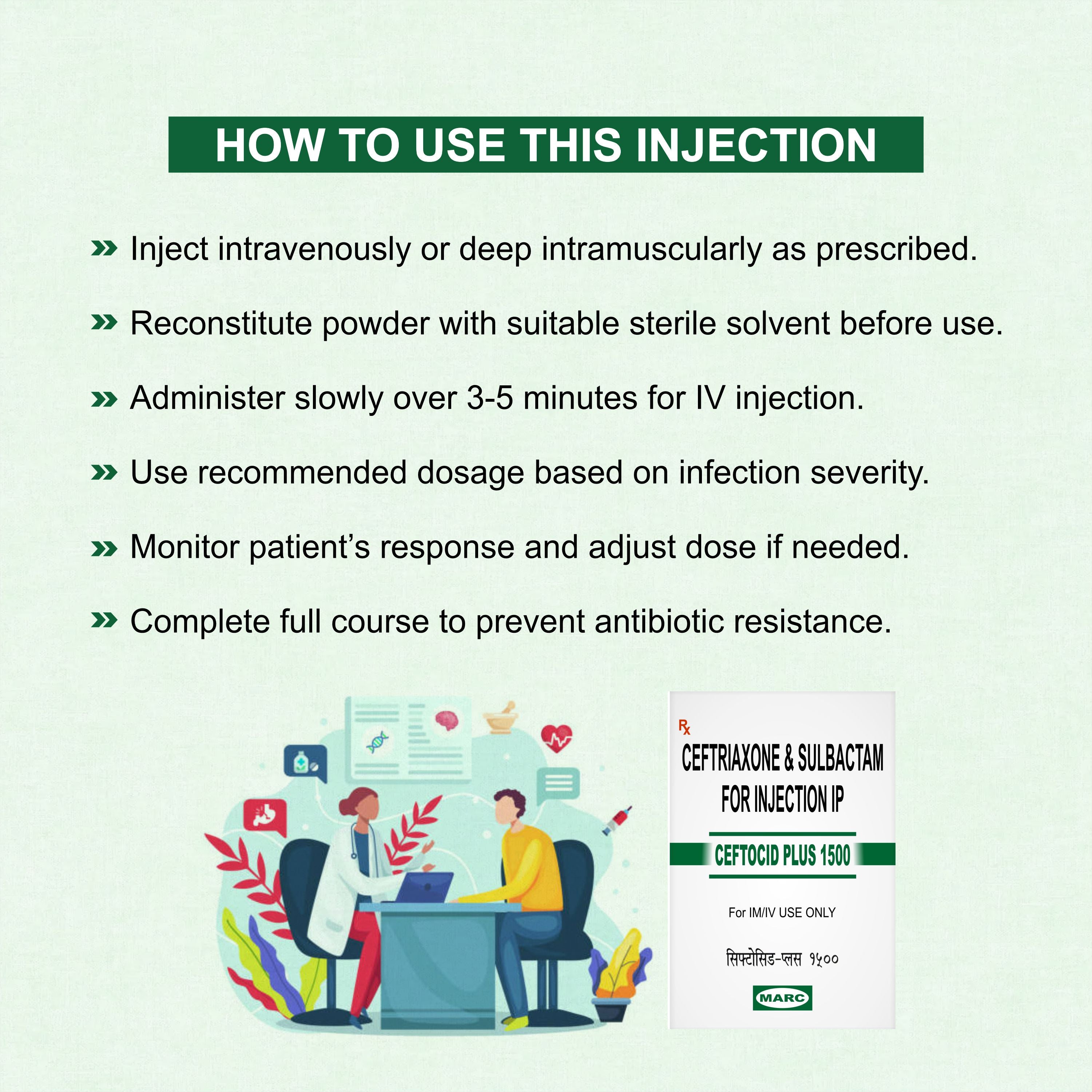 Ceftocid Plus 1500 Injection – Powerful Broad-Spectrum Antibiotic