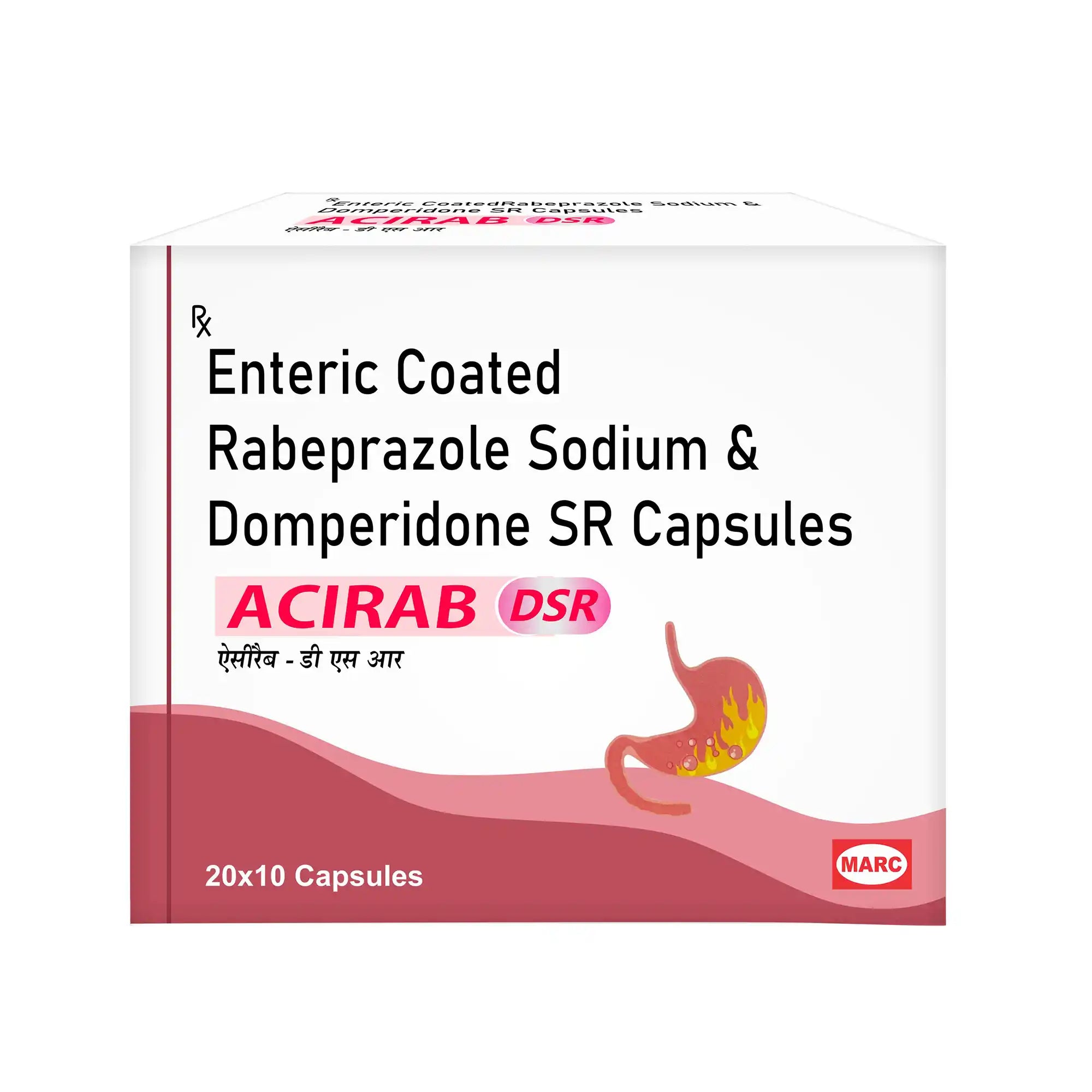 Acirab DSR Rabeprazole & Domperidone Capsule – Acid Reflux, Nausea & Slow Digestion Relief