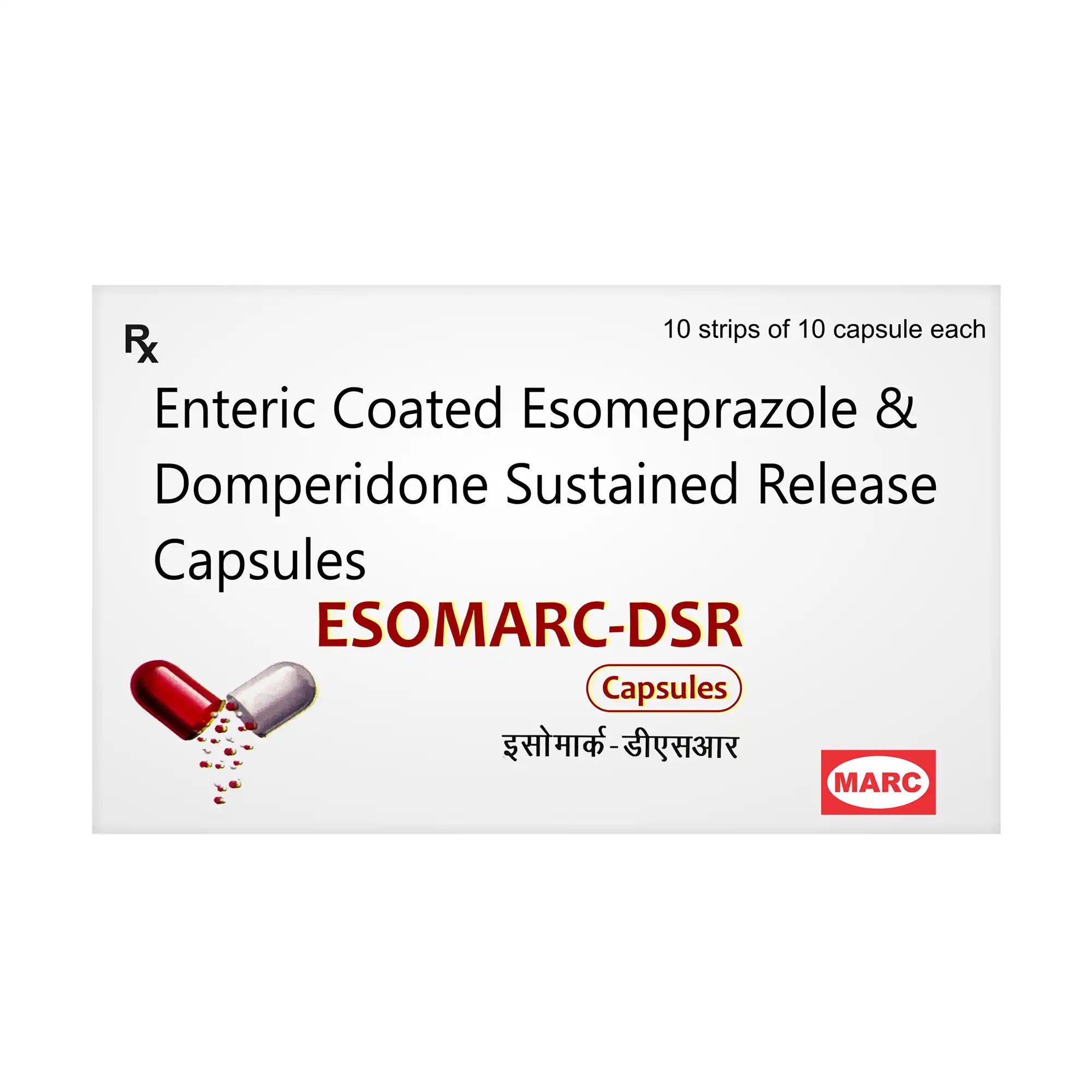 Esomarc DSR Esomeprazole & Domperidone Capsule – Acidity, Nausea & GERD Relief