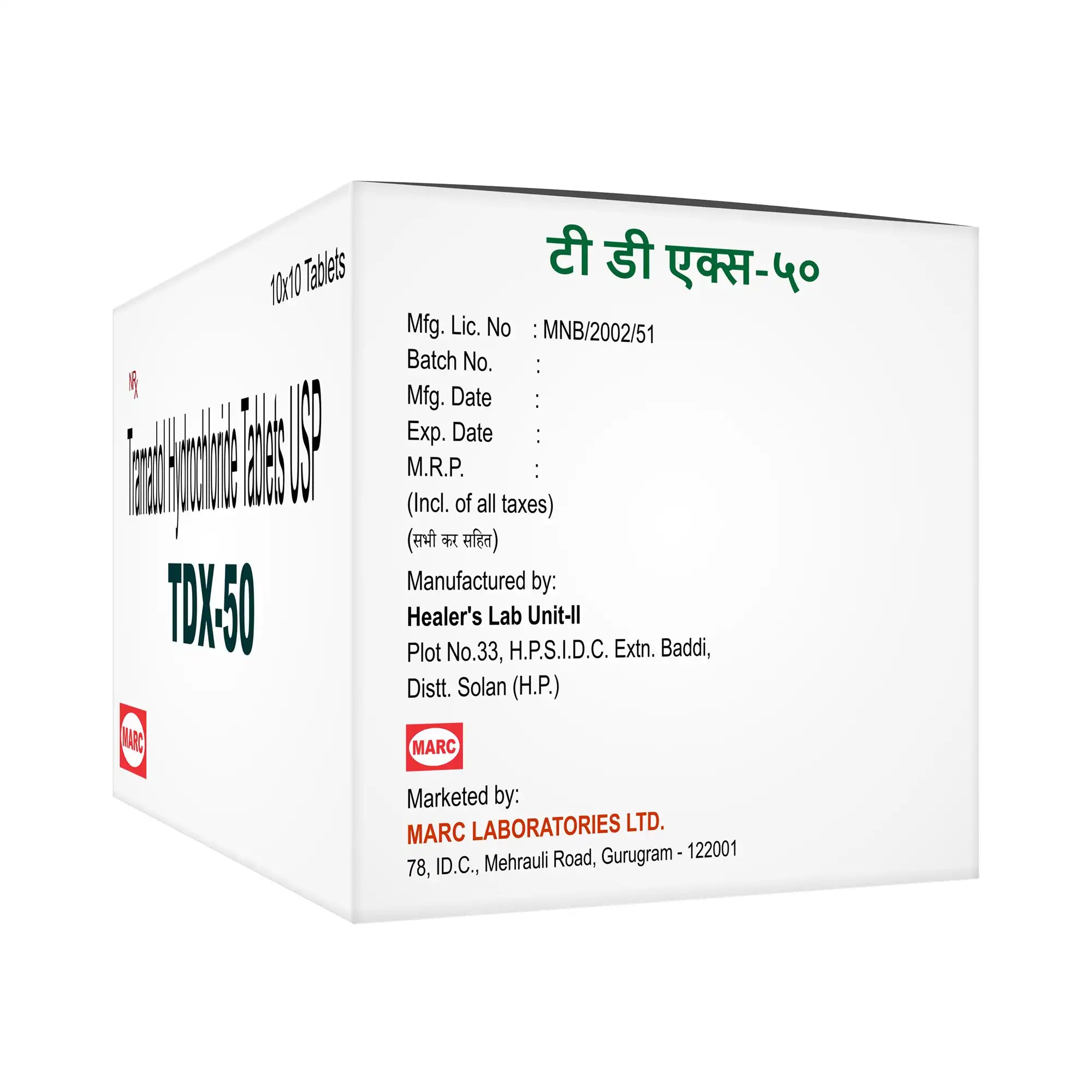 TDX-50 Tramadol Tablet – Moderate to Severe Acute Pain Relief