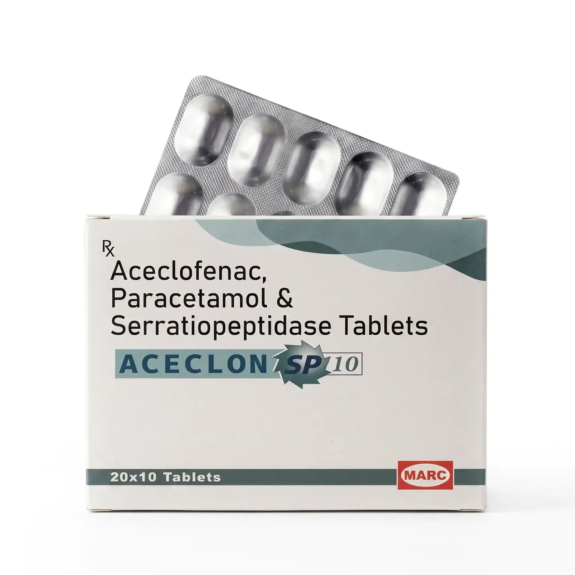 Aceclon SP 10 Aceclofenac, Paracetamol & Serratiopeptidase Tablet – Pain, Fever & Swelling Relief