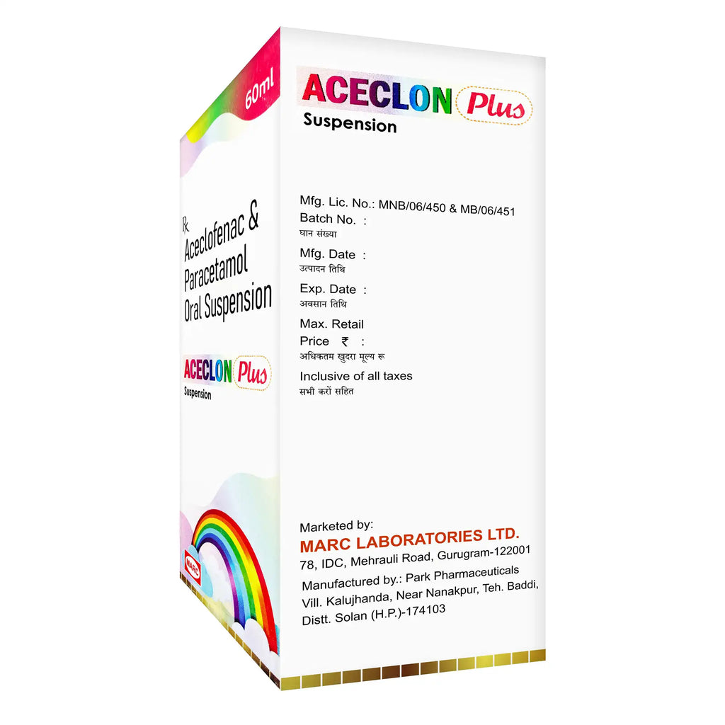 Aceclon Plus Aceclofenac & Paracetamol Syrup – Joint Pain, Arthritis & Fever Relief