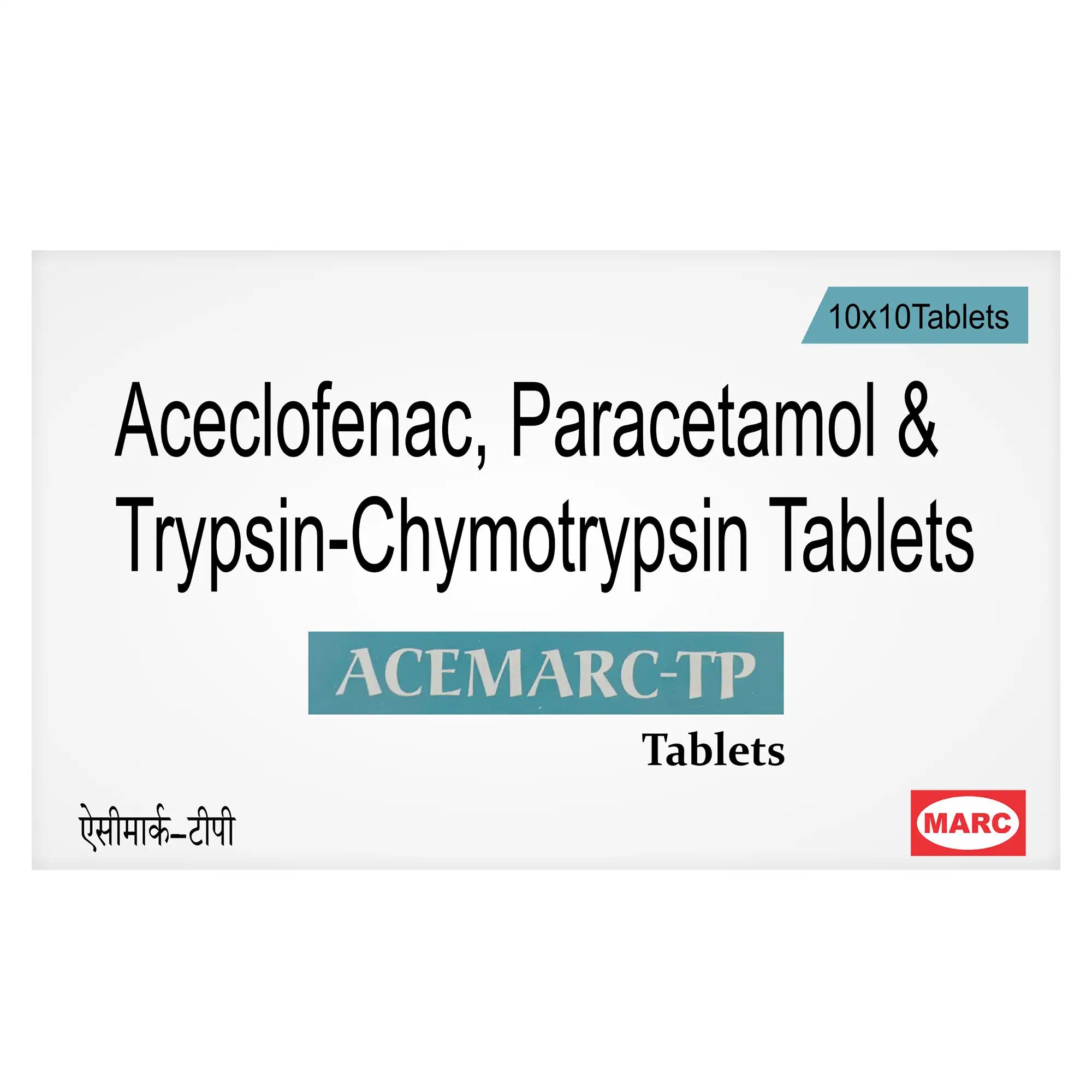 Acemarc TP Aceclofenac, Paracetamol & Thiocolchicoside Tablet – Pain, Spasm & Fever Relief