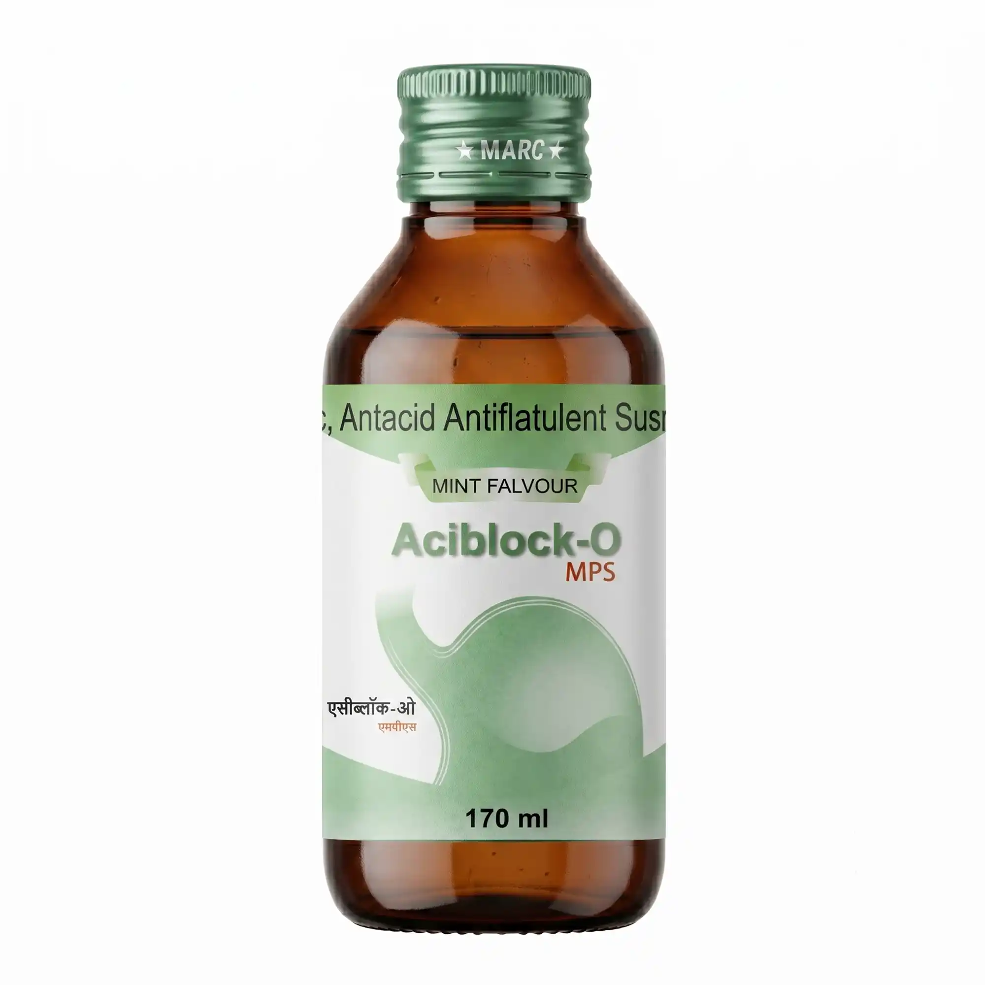 Aciblock-O MPS Suspension – An oral suspension containing Oxetacaine, Magaldrate, and Simethicone, formulated to provide relief from acidity, heartburn, gastric pain, acid indigestion, bloating, and excess gas discomfort under medical supervision.