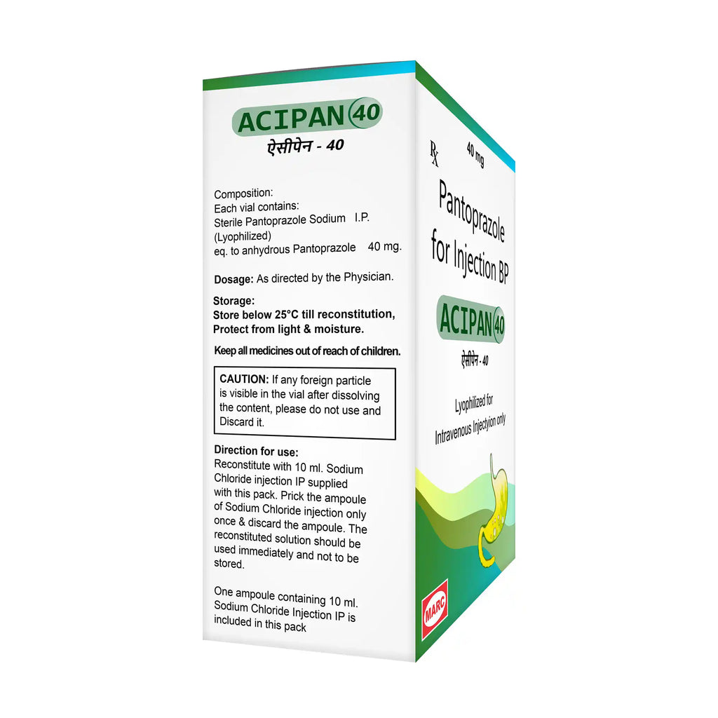 Acipan-40 Pantoprazole 40mg Injection – Hospital-Grade Acid Relief for Severe GERD & Ulcers