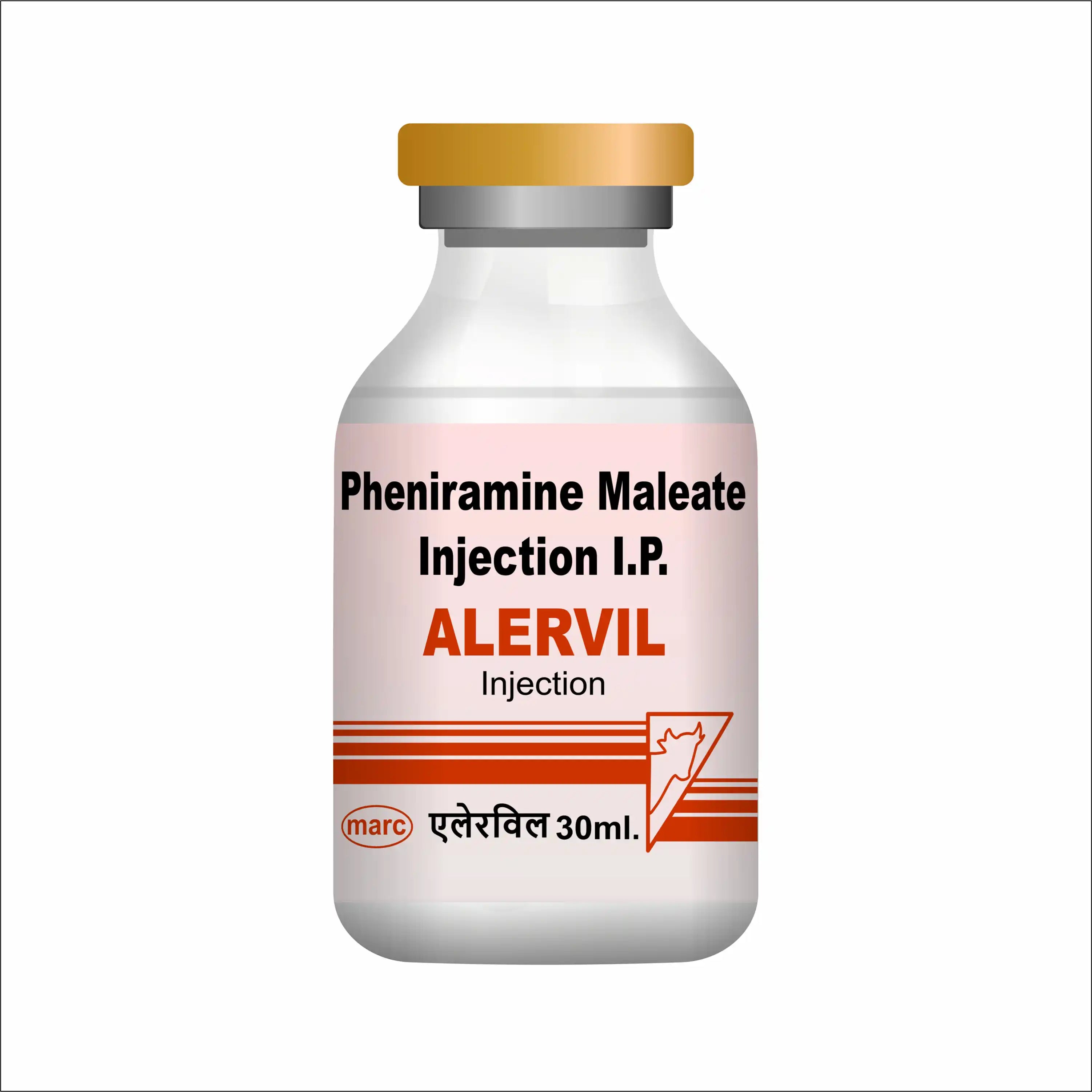 Alervil Veterinary Antihistamine Injection 30ml – Allergy & Allergic Reaction Relief in Livestock