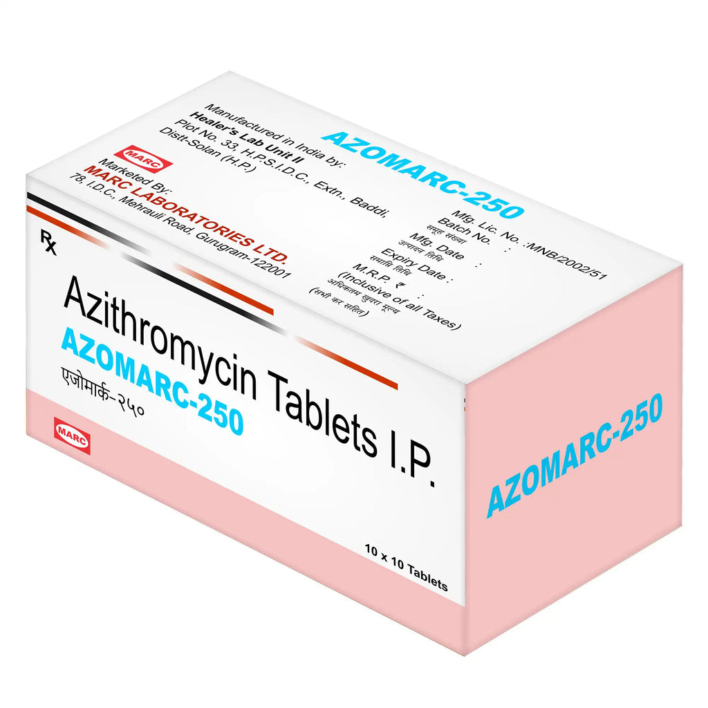 Azomarc-250 Azithromycin 250mg Tablet – Throat, Chest & Skin Infection Treatment