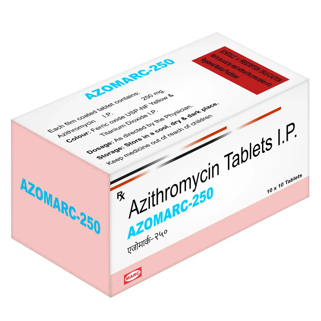 Azomarc-250 Azithromycin 250mg Tablet – Throat, Chest & Skin Infection Treatment