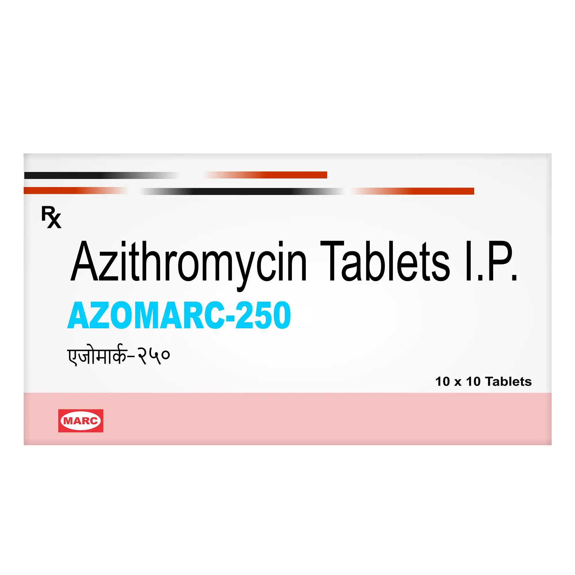 Azomarc-250 Azithromycin 250mg Tablet – Throat, Chest & Skin Infection Treatment