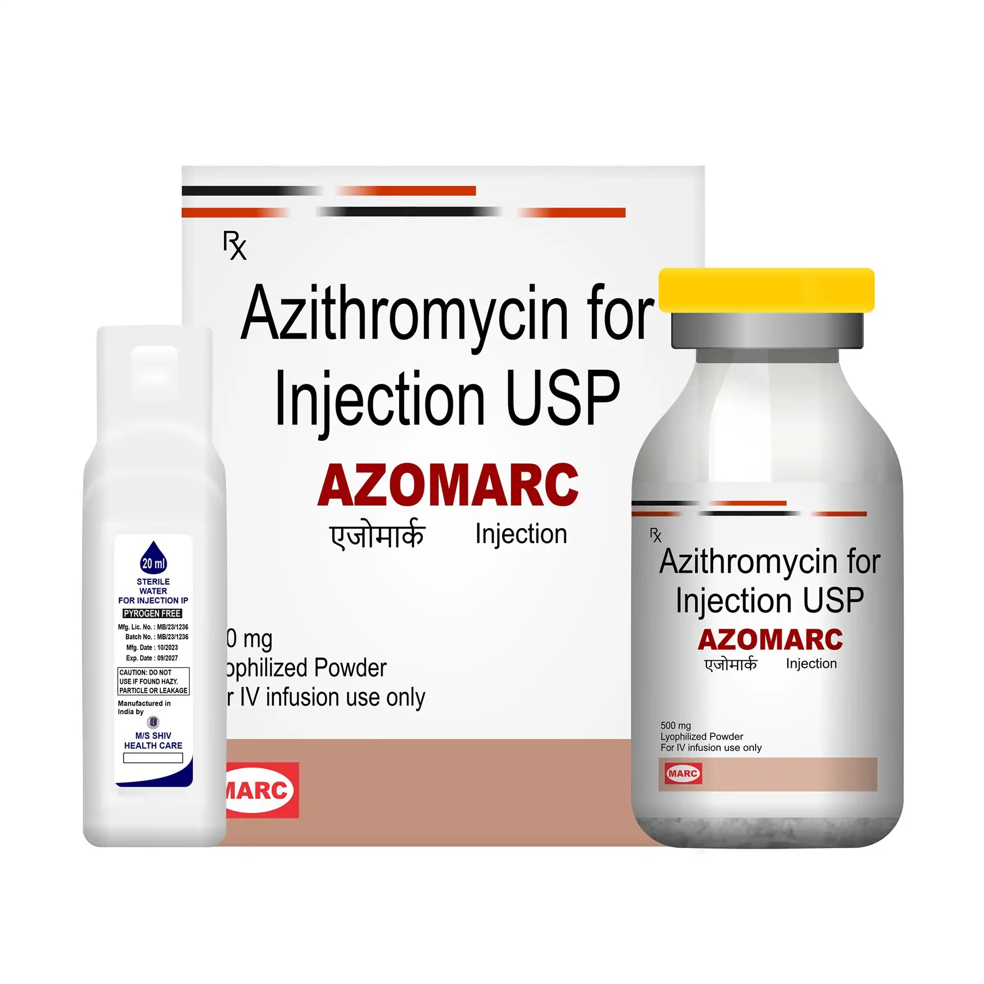 Azomarc Azithromycin Injection – Injectable Antibiotic for Severe Respiratory Infections