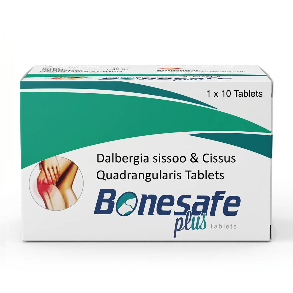 Bonesafe plus -An Ayurvedic herbal formulation designed to support bone strength, joint health, fracture recovery, connective tissue wellness, mobility, flexibility, and overall musculoskeletal health naturally.