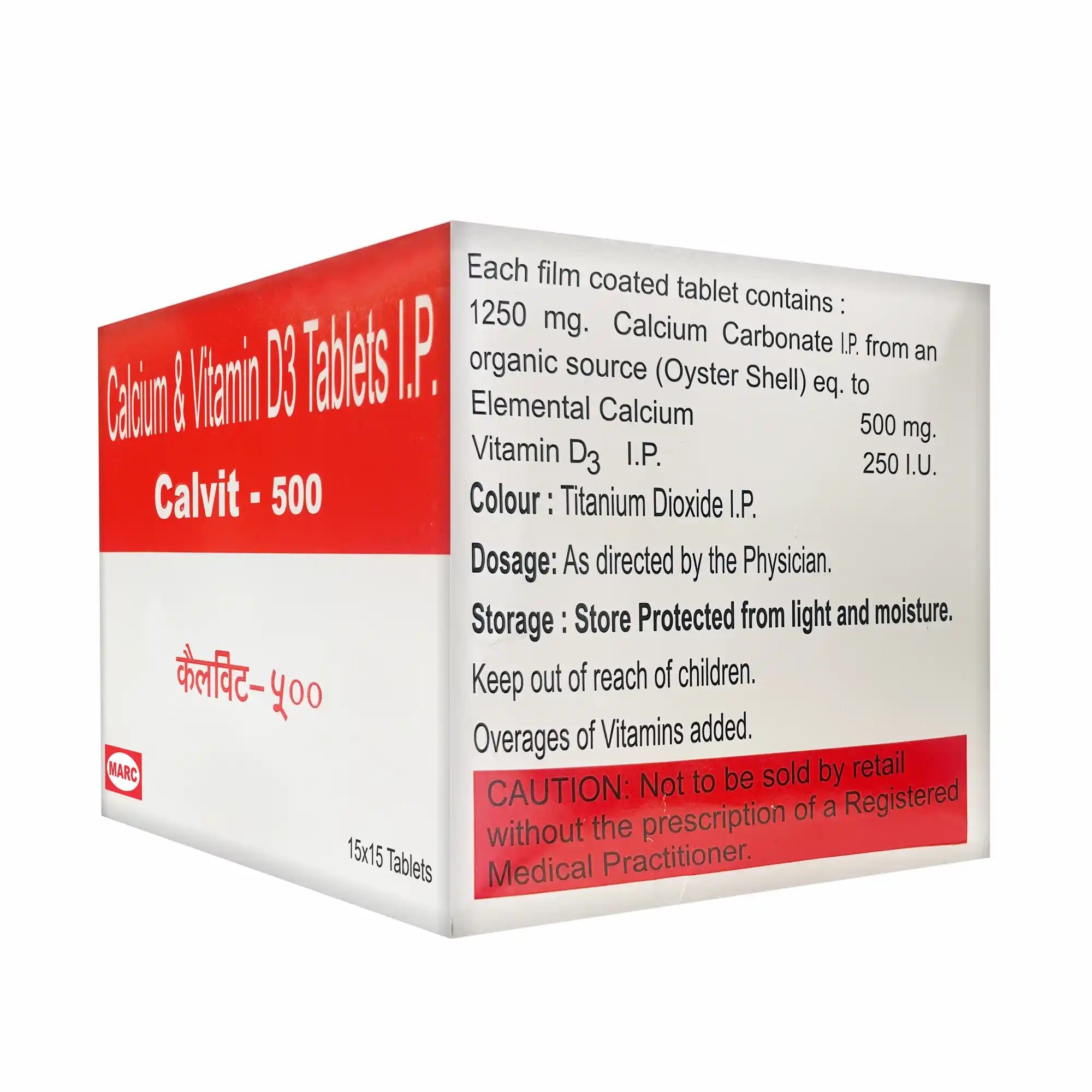 Calvit 500 Tablet – Calcium & Vitamin D for Elderly Bone Health & Osteoporosis