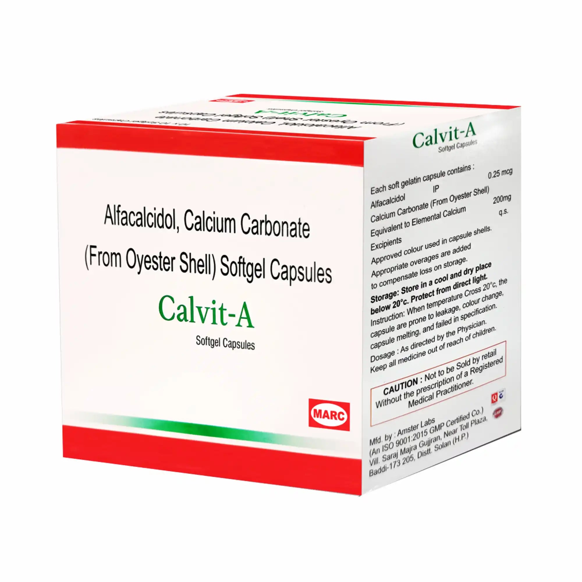 Calvit A Capsule – Alfacalcidol for Bone Mass, Calcium Disorder & Nerve Health