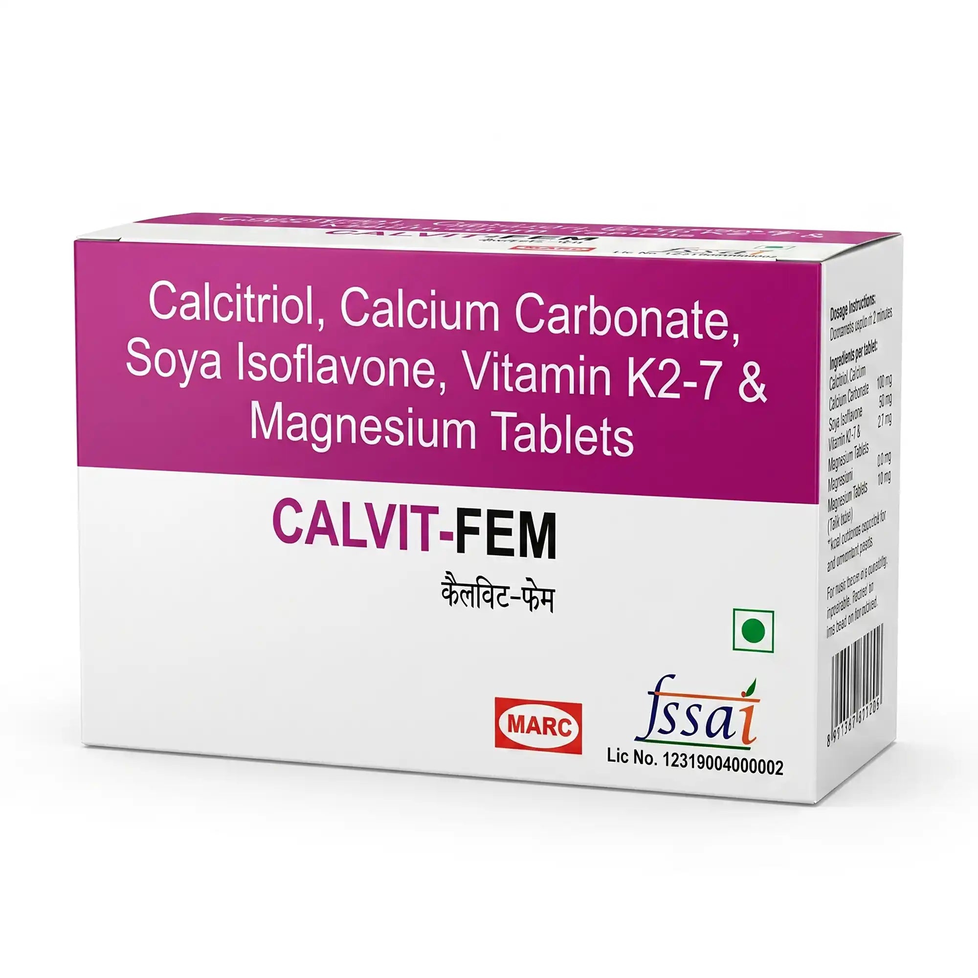 Calvit FEM Calcium & Vitamin D3 Tablet – Bone Health & Calcium Deficiency for Women