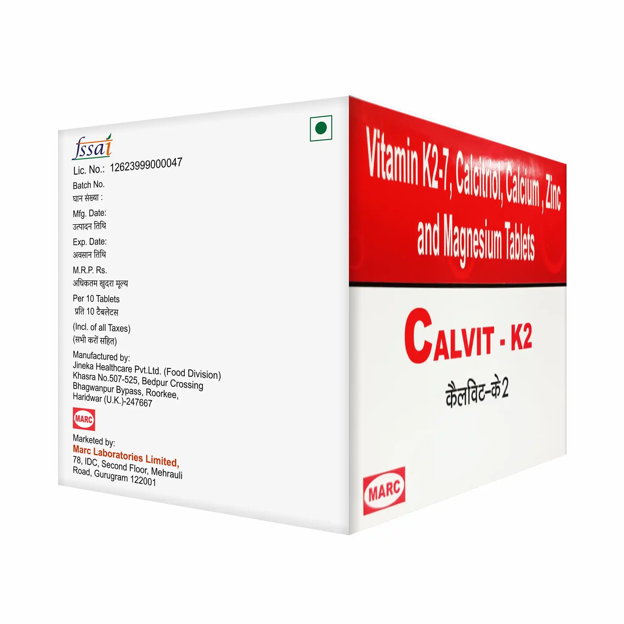 Calvit K2 Tablet – Calcium, Vitamin D3 & K2 for Bone Density